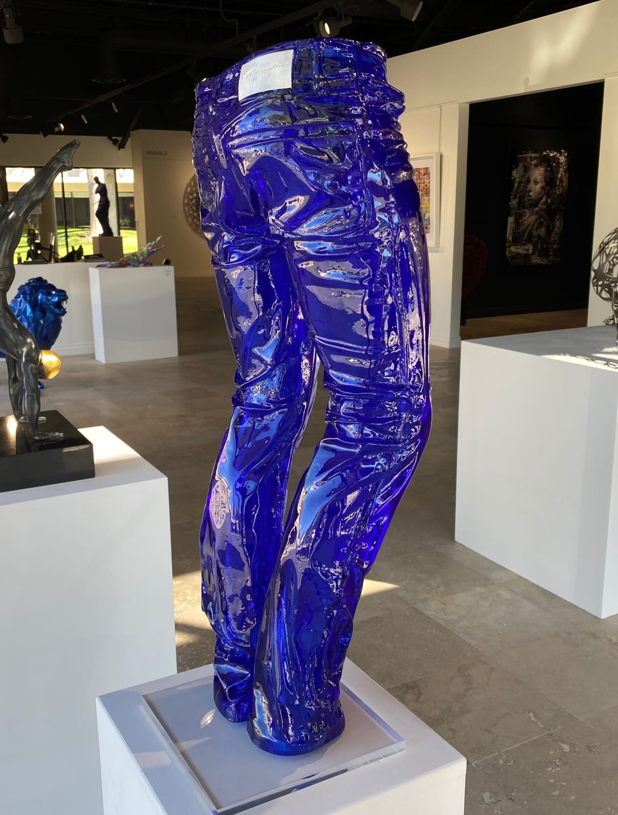 Richard Orlinski, Wild Denim, Crystal Blue Jeans - 70 cm