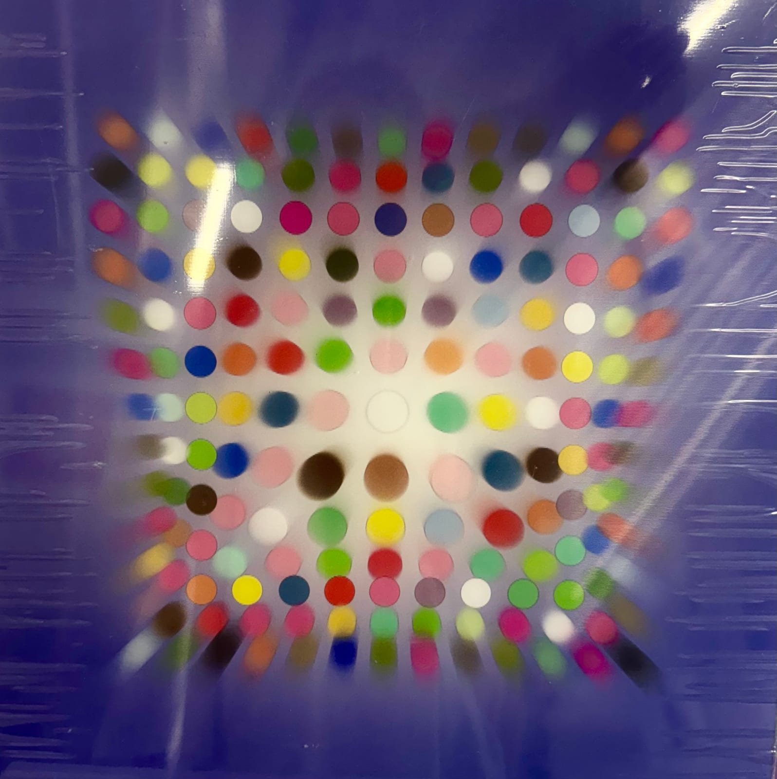 Ron Agam, Rows of Dots in Blue - 6/25 AP, 2018