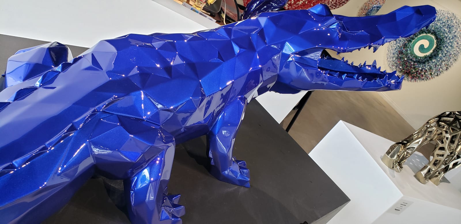 Richard Orlinski, Crocodile - 110 cm Bleu Mick 48/50