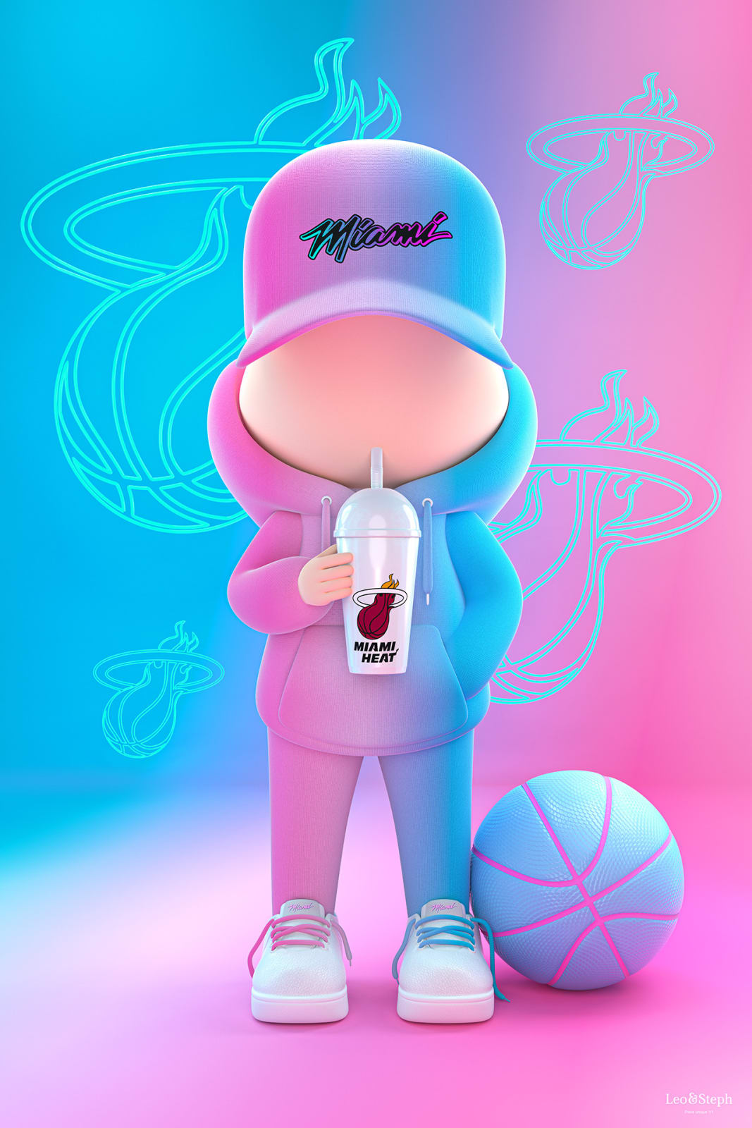 Leo et Steph, Kidcup Miami Heat (Large), 2020