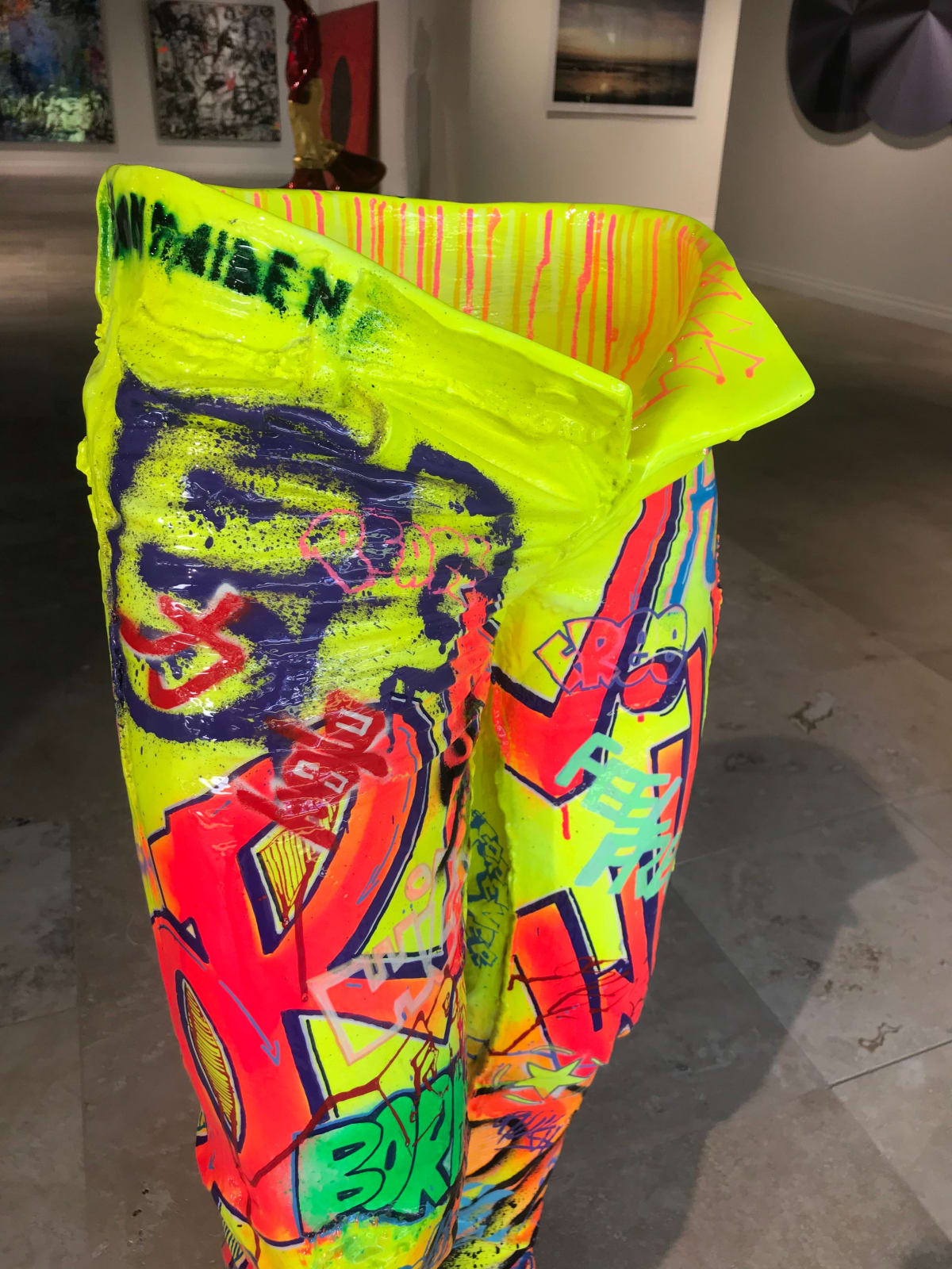 Richard Orlinski, Wild Denim Tagged Resin - 100 cm , 2018