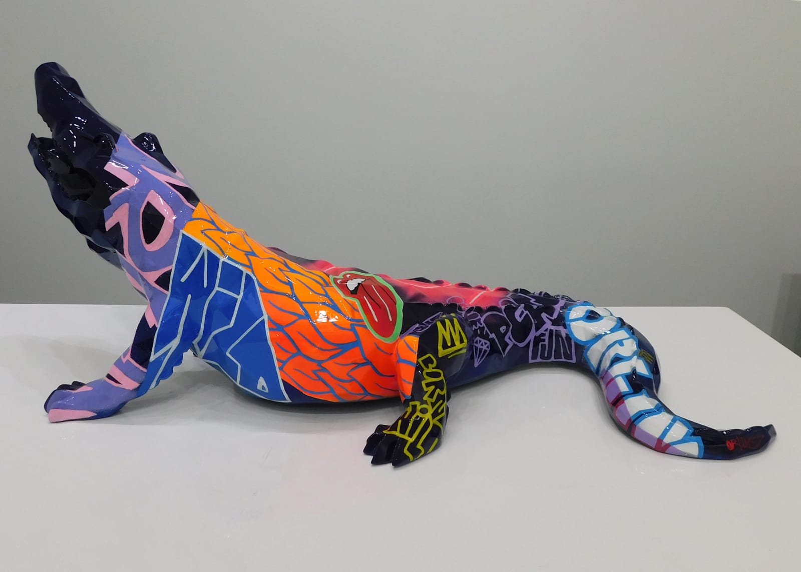 Richard Orlinski, Crocodile Facettes Tag 70cm 1/1, 2022
