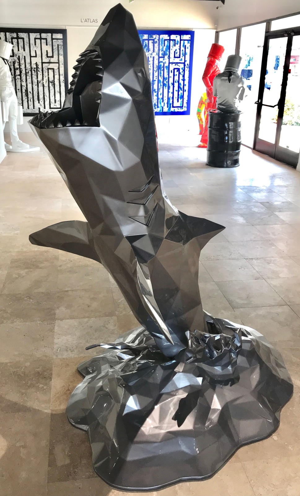 Richard Orlinski, Shark - 180 cm Gris Metal 8/8