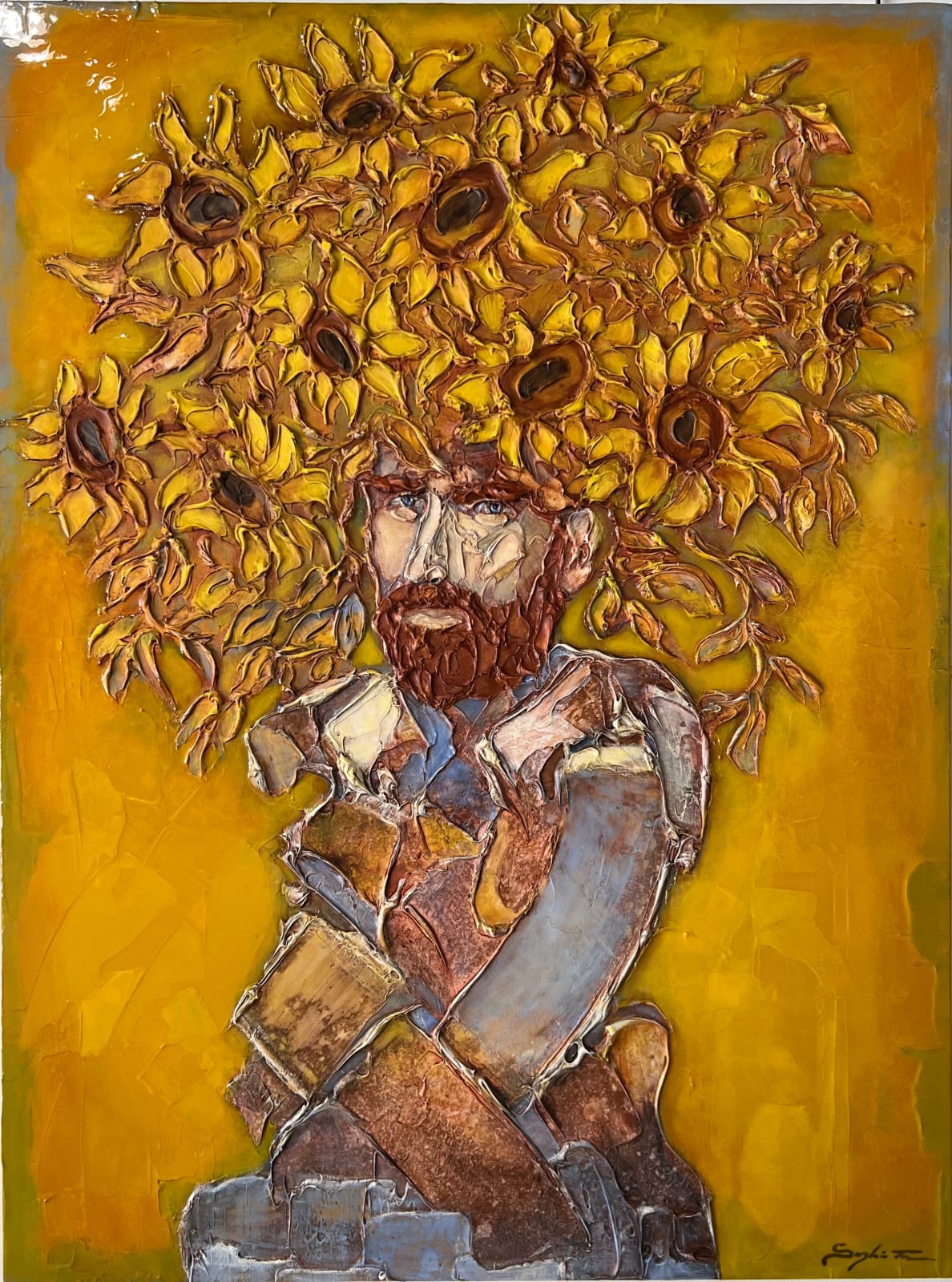 Sylvain Tremblay, Van Gogh and Sunflowers, 2023