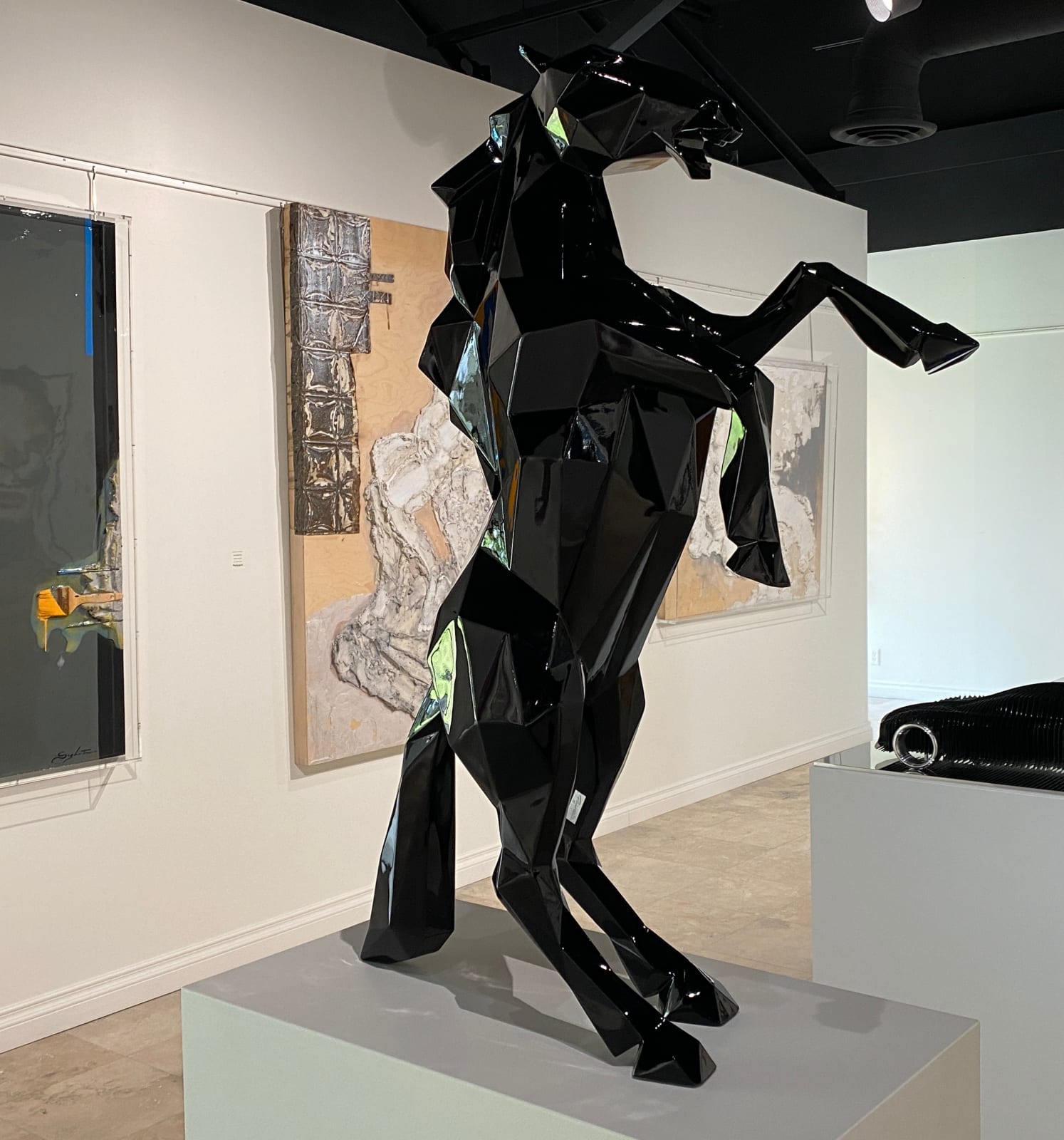 Richard Orlinski, Prancing Horse - 110 cm Noir Brillant 8/8