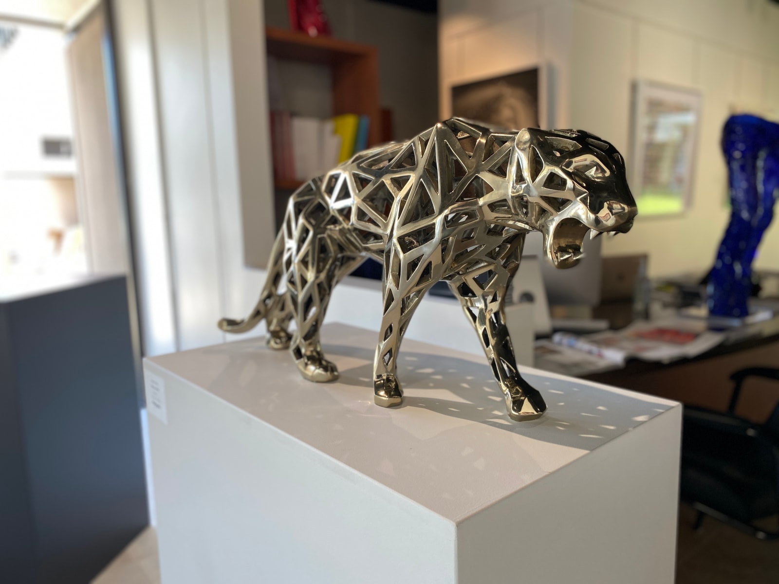 Richard Orlinski, Panthere Dentelle - 80 cm Bronze Blanc 7/8