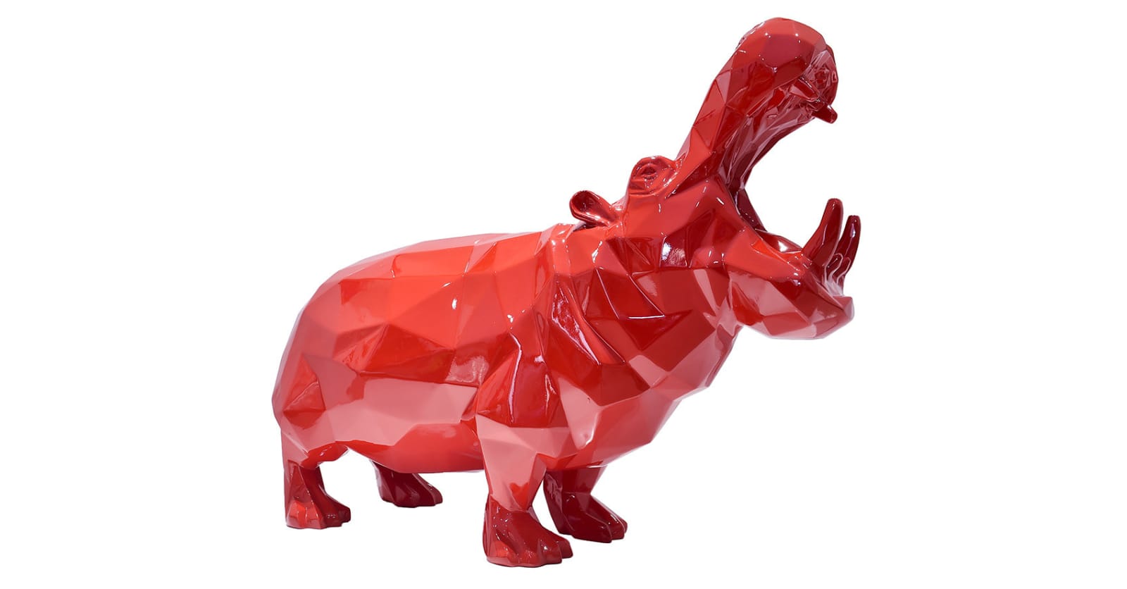 Richard Orlinski, 120 cm Hippo Red Resin 5/8, 2015