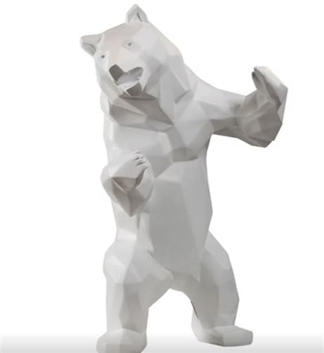 Richard Orlinski, Ours Debout - White 180 cm