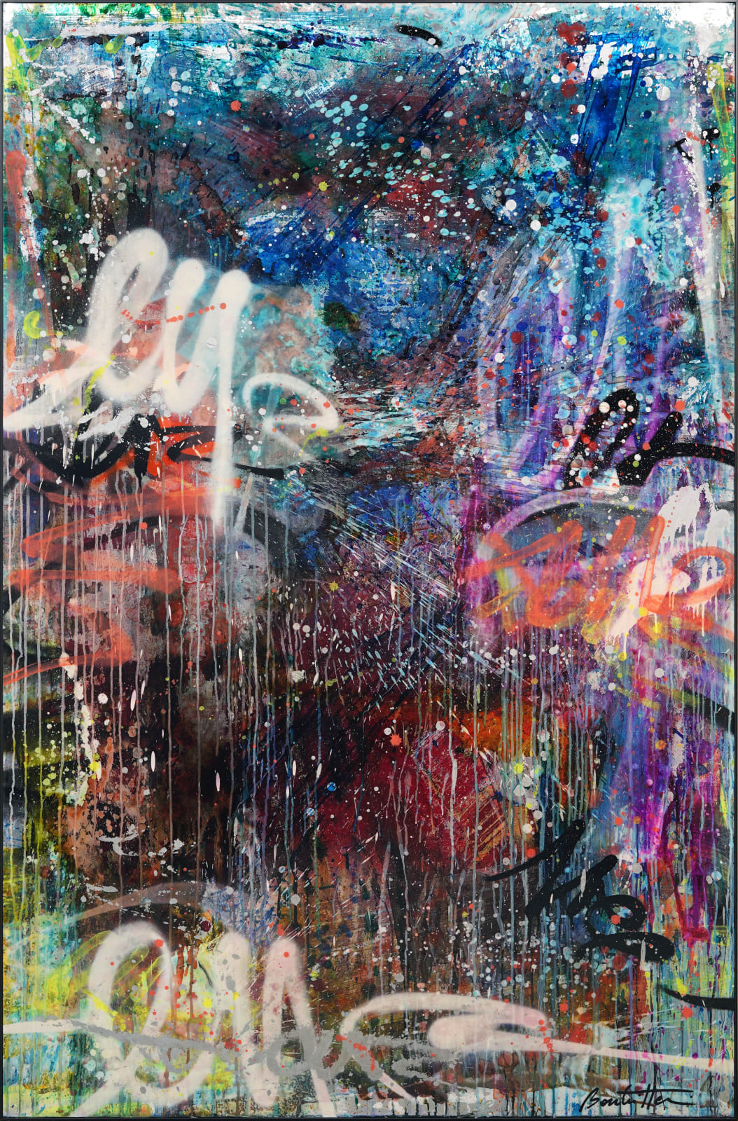 Cédric Bouteiller, Abstrait Signes Blancs, 2020