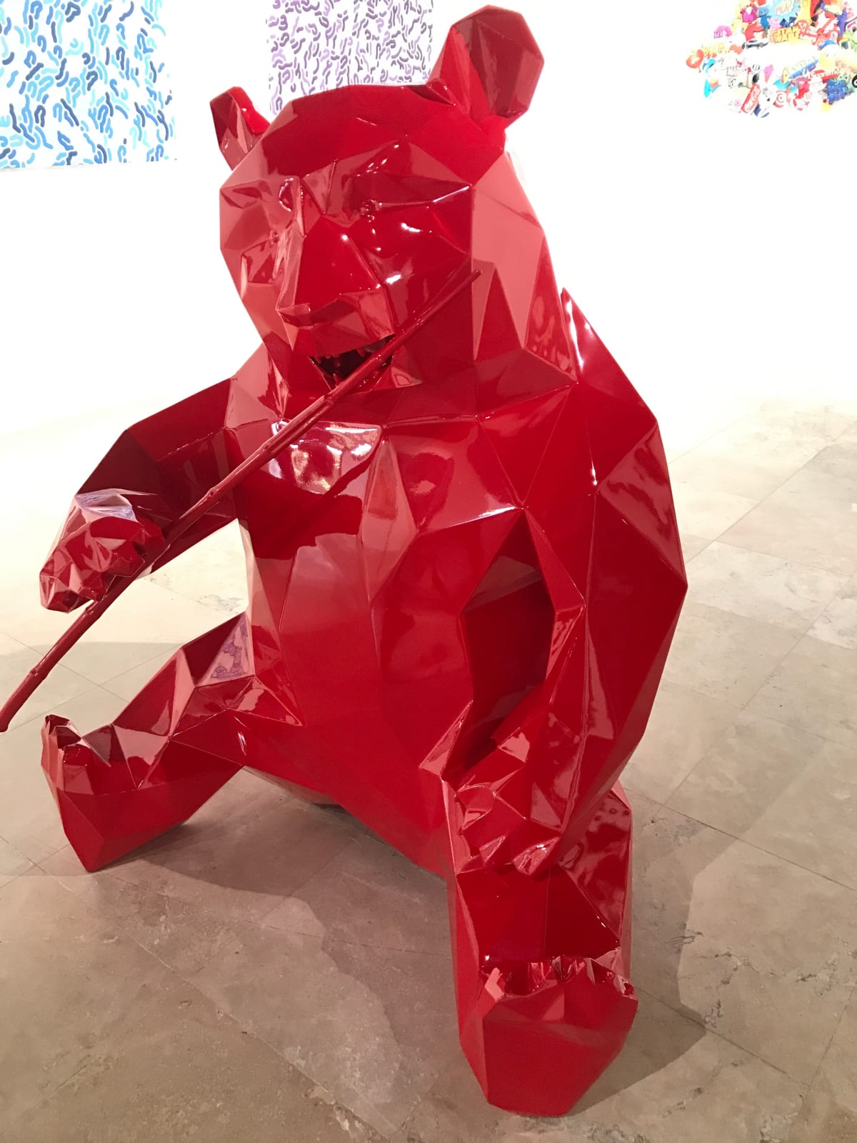 Richard Orlinski, Panda - 130 cm Orlinski Red 6/8