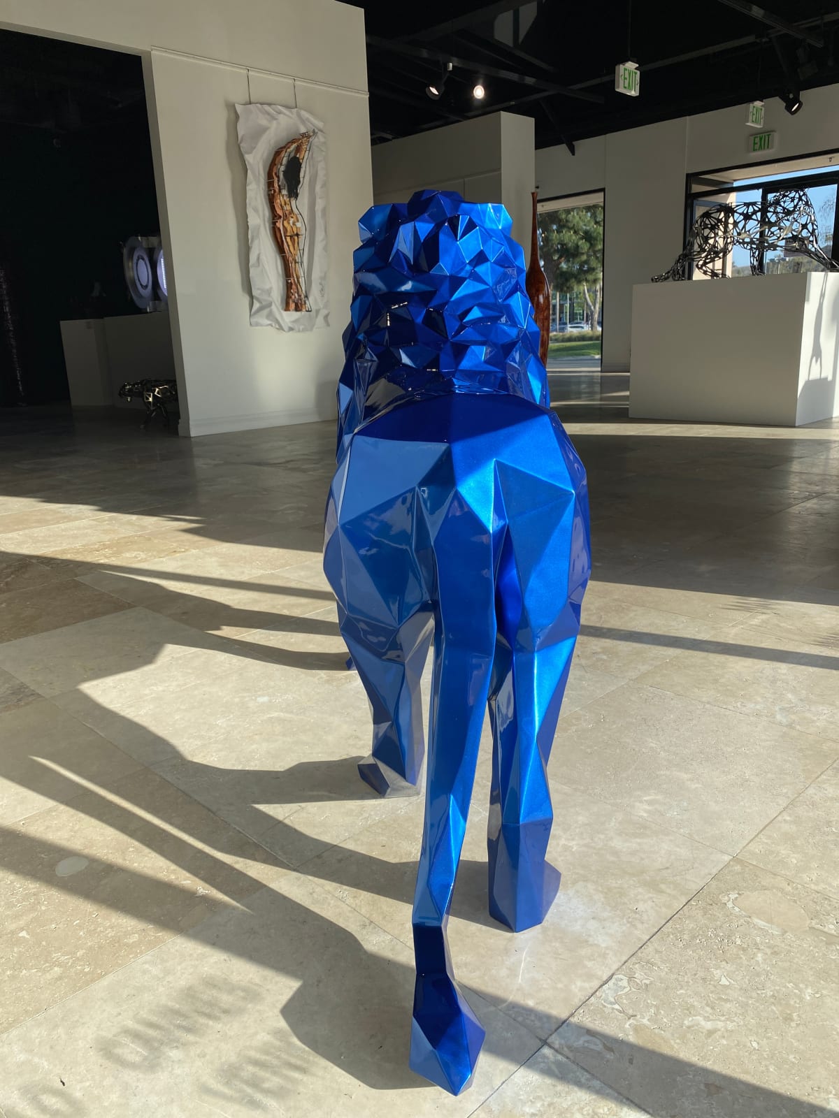 Richard Orlinski, Lion - 150 cm Bleu Sams IV/IV
