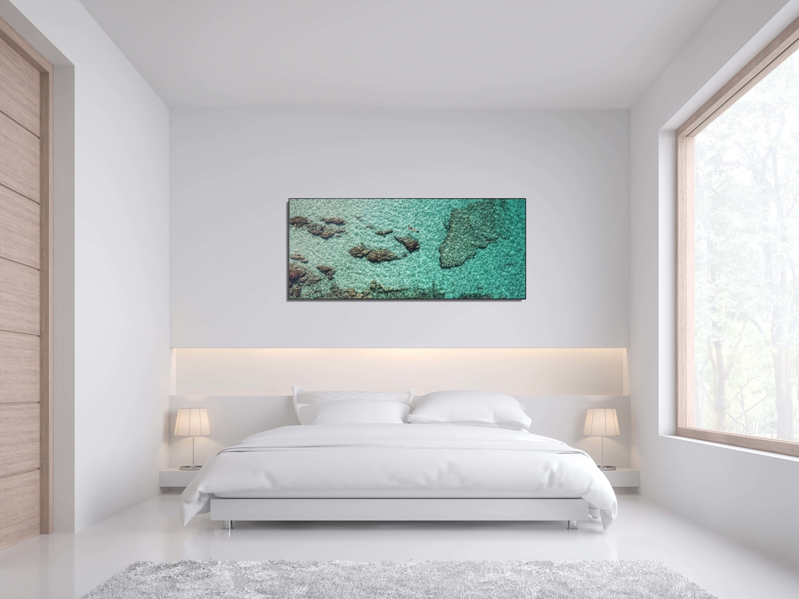 Cécile Plaisance, View from the Sky - Turquoise Water & Shark