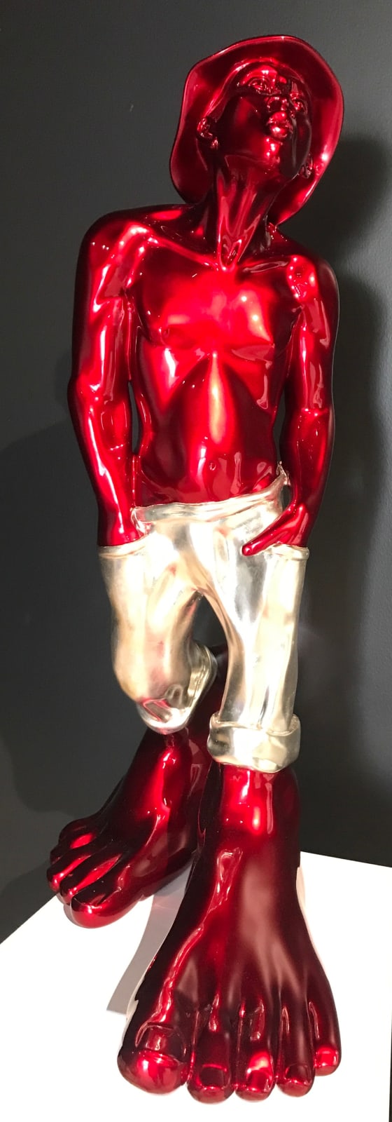 Idan Zareski, Le Siffleur 85cm Red/Silver, 2021