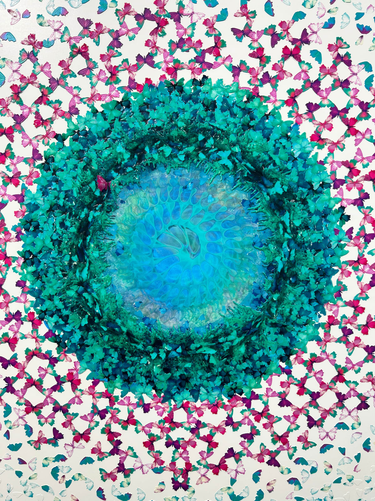 Annalù, Dreamcatcher Touch Print Green Pink 110cm