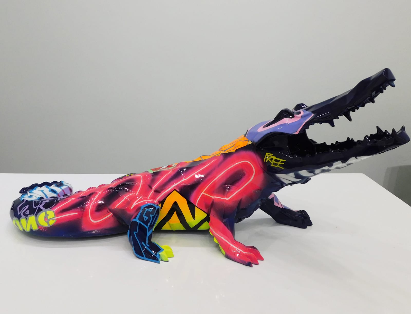 Richard Orlinski, Crocodile Facettes Tag 70cm 1/1, 2022