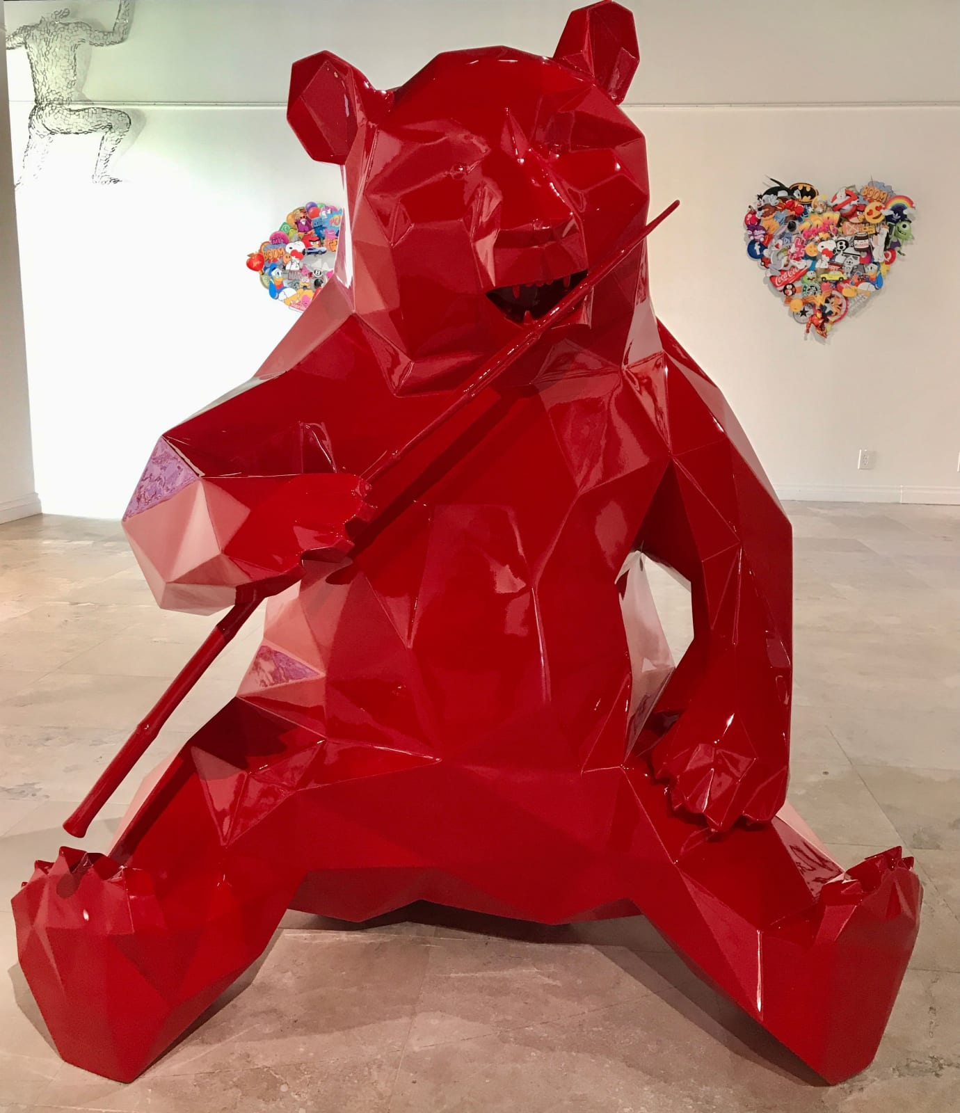 Richard Orlinski, Panda - 130 cm Orlinski Red 6/8
