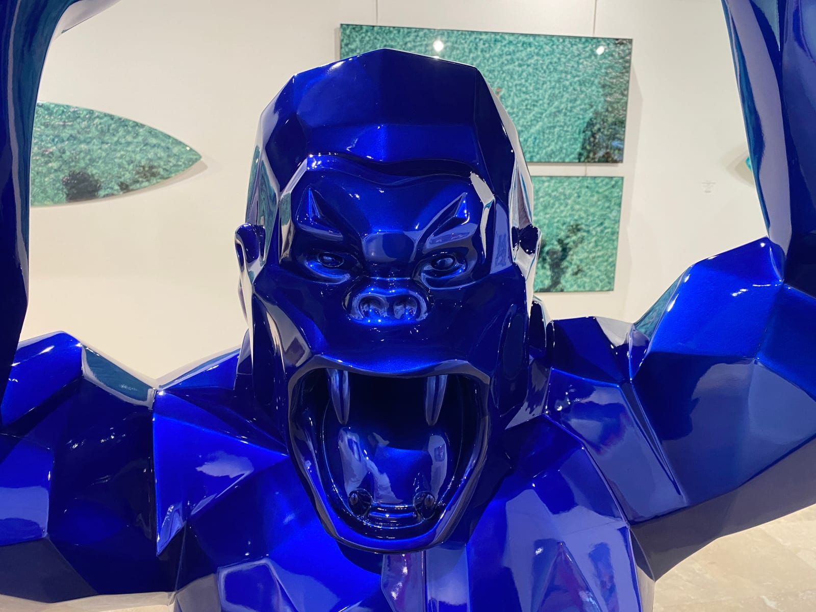 Richard Orlinski, Kong Baril - 200 cm Bleu Mick 6/8