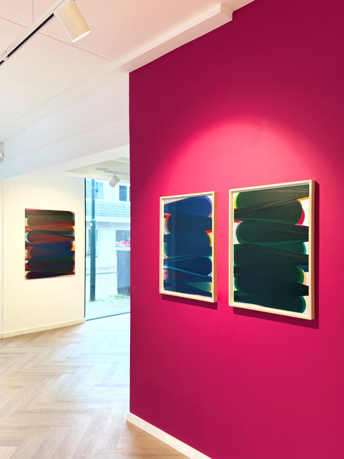 Rainer Splitt, Pouring on Aluminum Paper (Blue), 2024