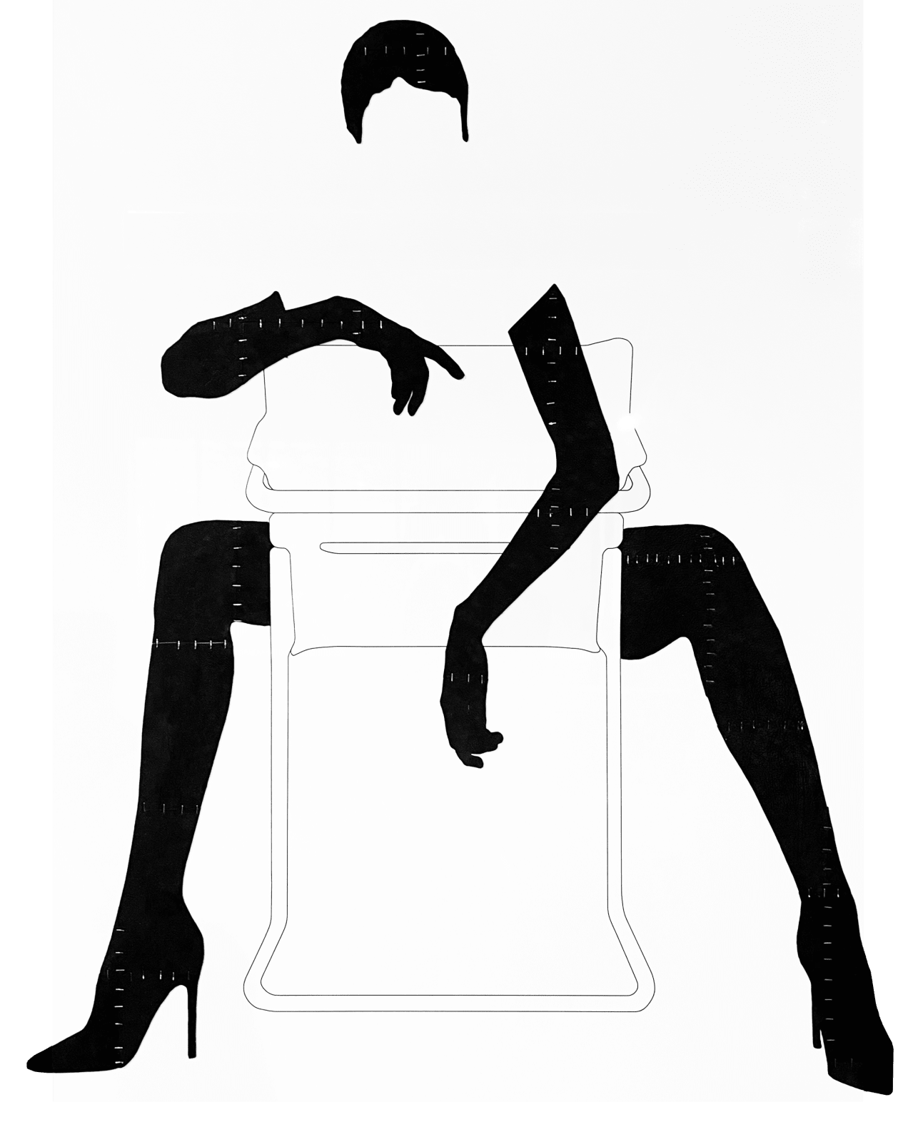 Geert Slaats, Girl reversed on Chair, 2023