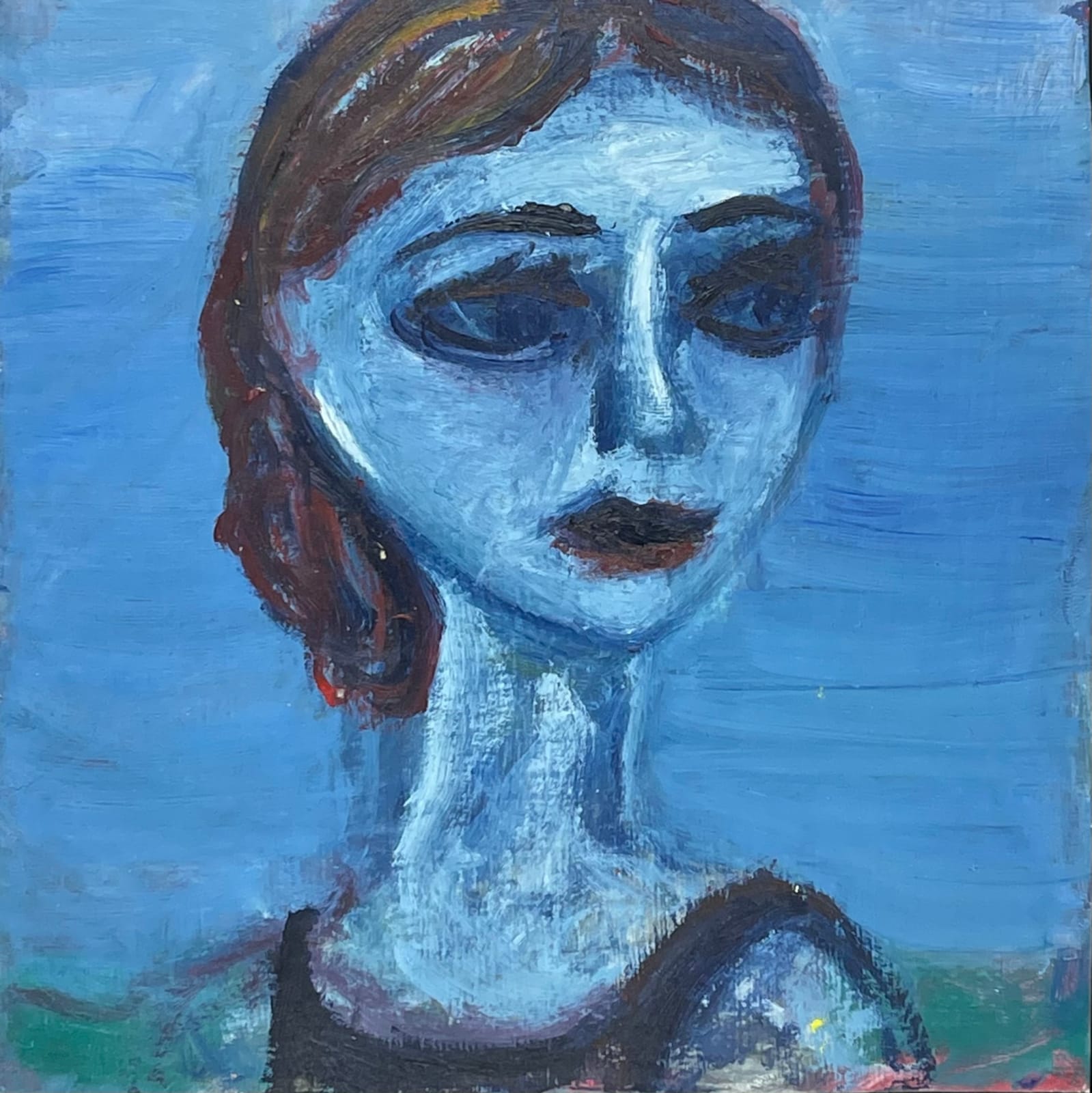 Gerben Mulder, Portrait of a Young Woman (blue), 2020