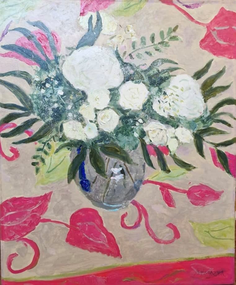 Pierre Boncompain, Bouquet blanc sur la nappe de Bali