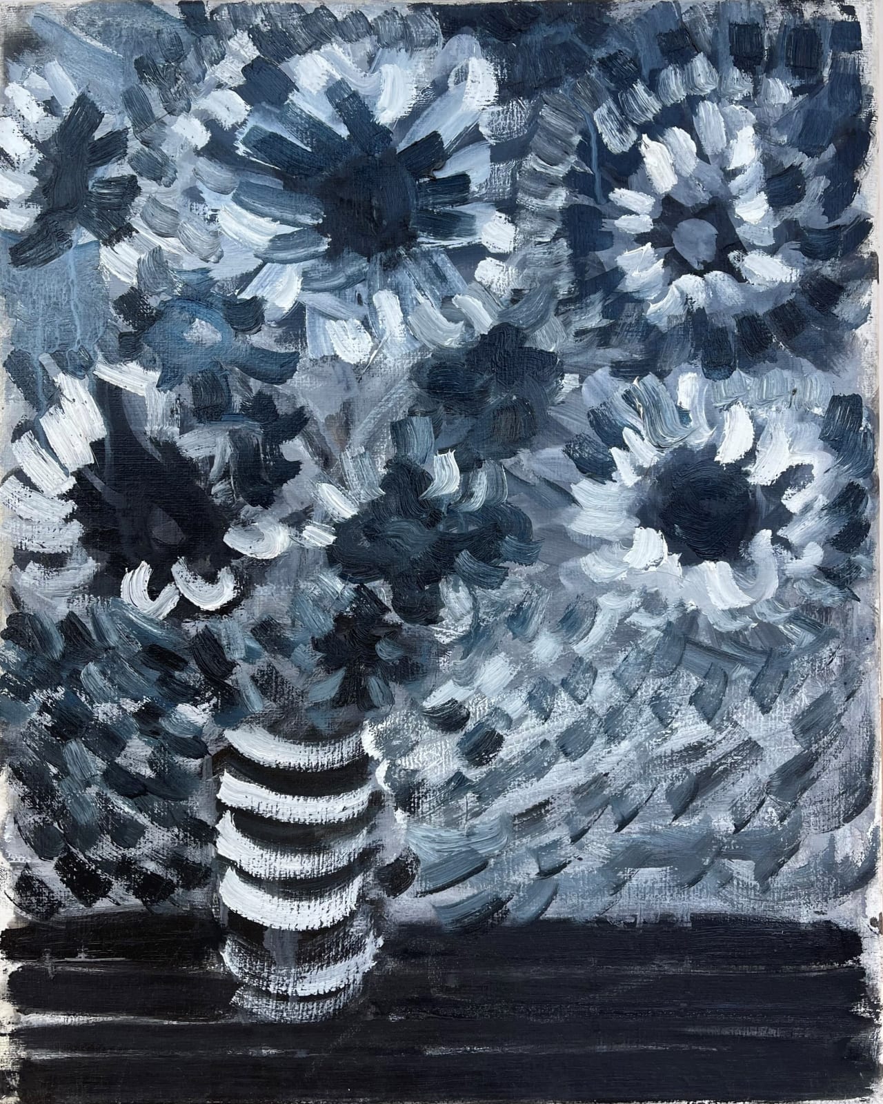 Gerben Mulder, Black and White Flowers, 2020