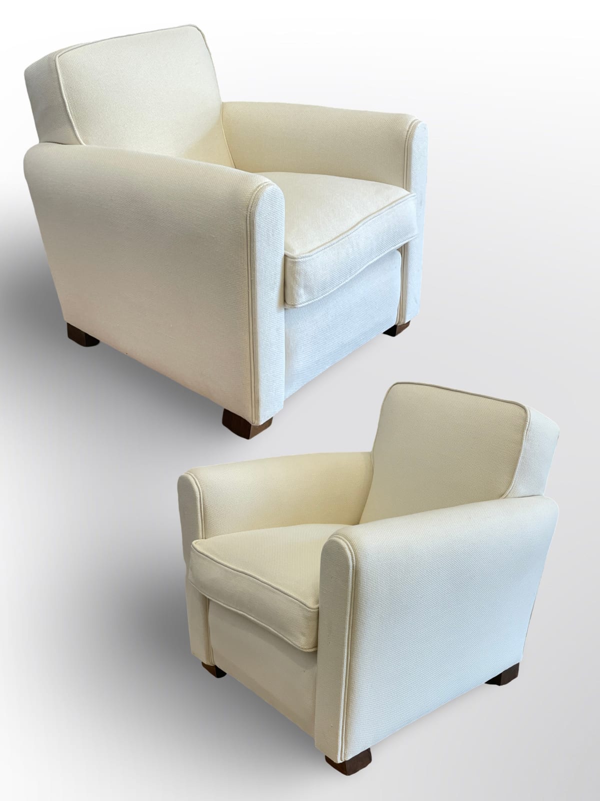 Jules Leleu, Art Deco Pair of Club Chairs/Pareja de butacas de Salón, 1930