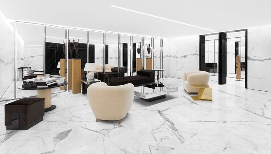 Jacques Adnet, Art Deco Mirror Sidetable, circa 1935