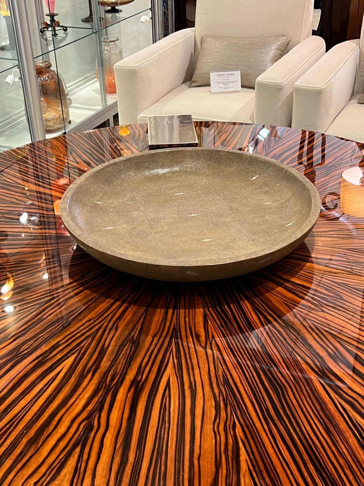 TRAVAIL ART DÉCO, Shagreen Round Center Piece, 2000