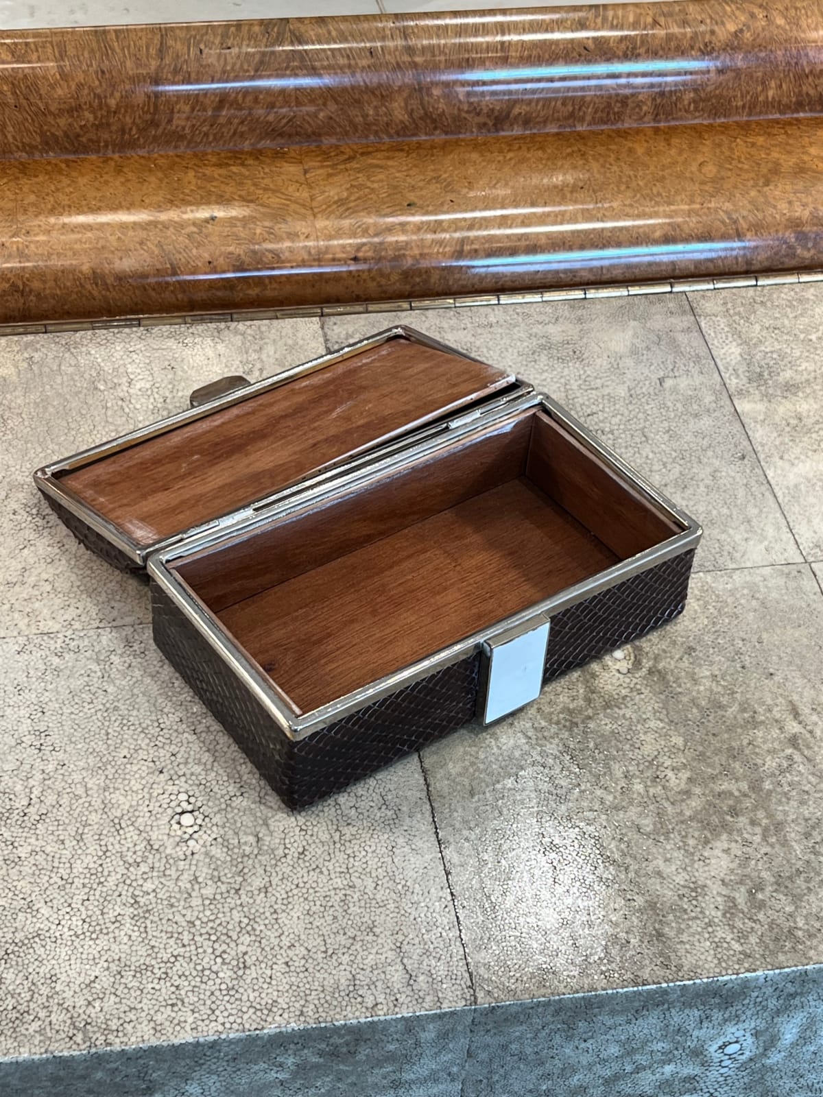 TRAVAIL ART DÉCO, Snake Skin Box, circa 1940
