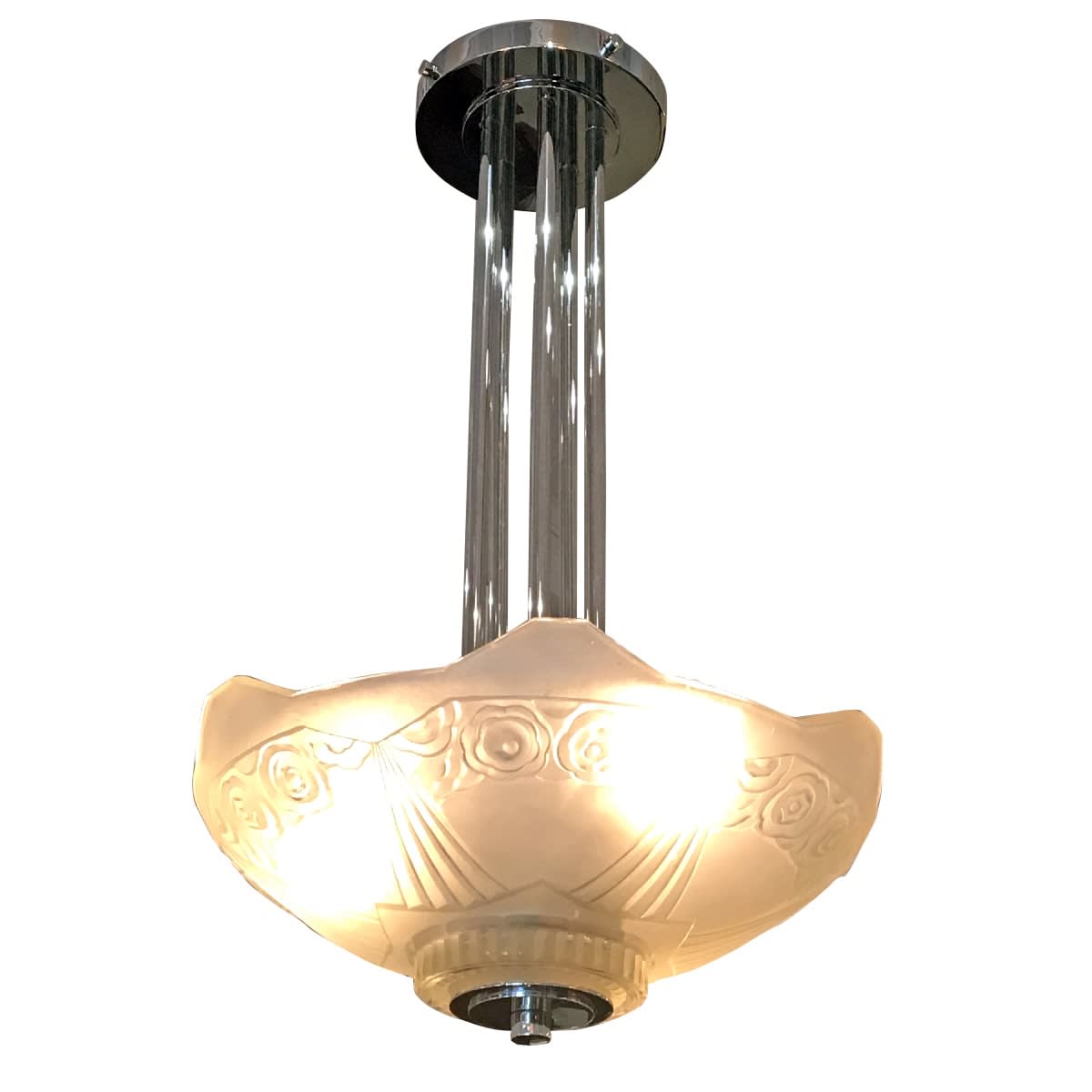 Ernest-Marius Sabino, Art Deco Chandelier, 1925