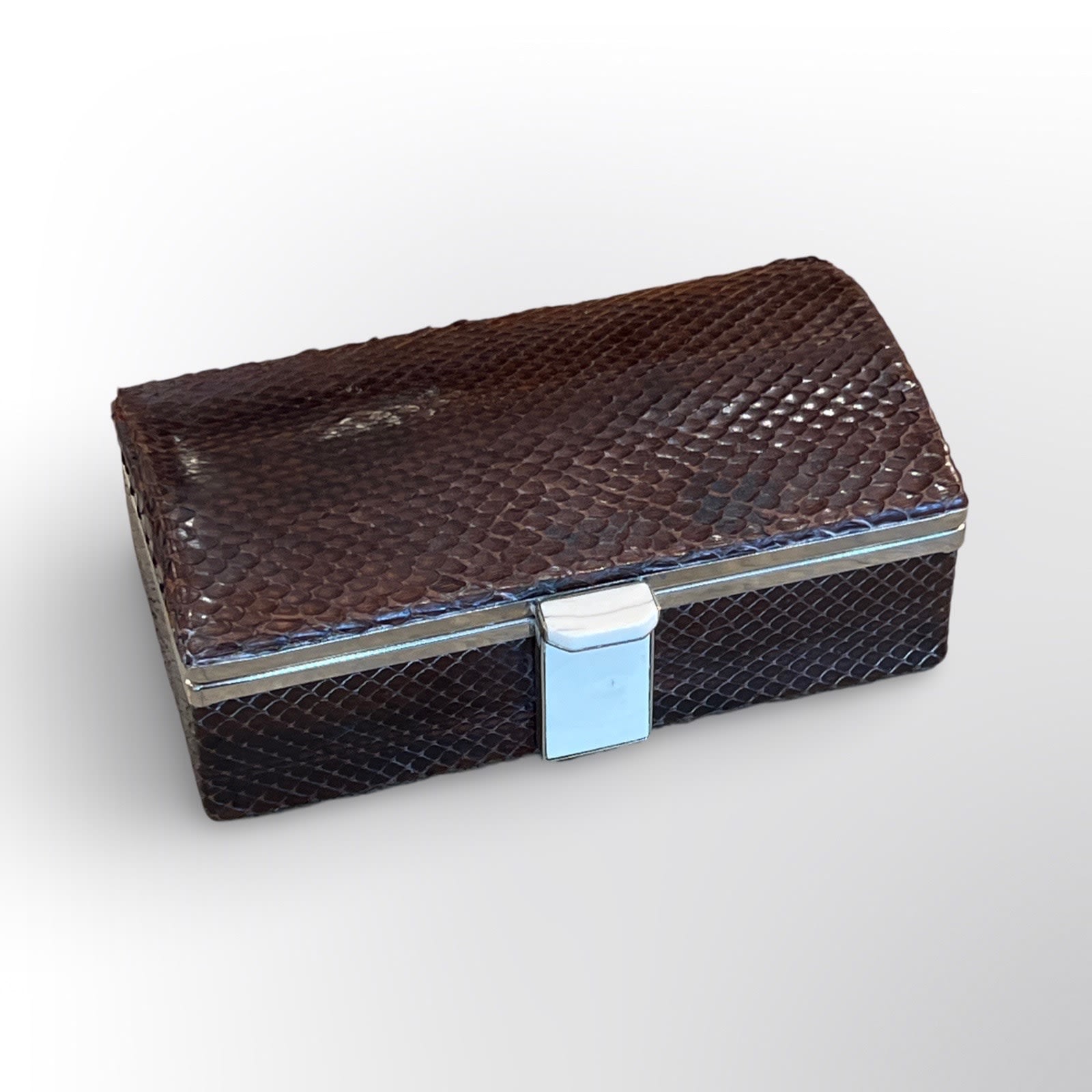 TRAVAIL ART DÉCO, Snake Skin Box, circa 1940