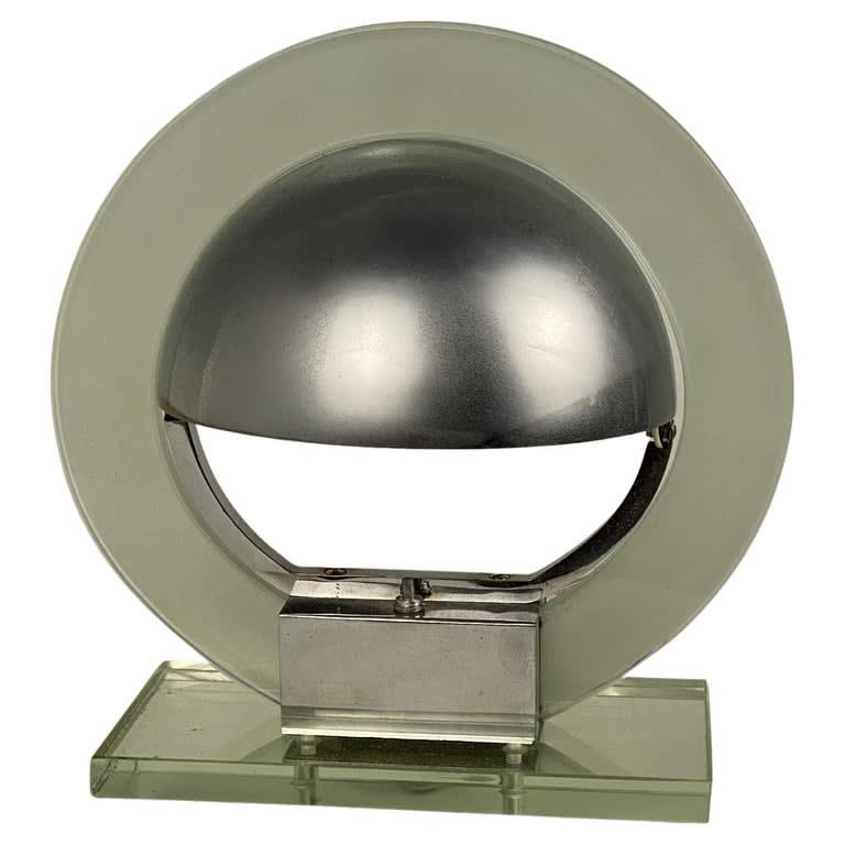 Jacques Adnet, Art Deco Glass Table Lamp, 1930