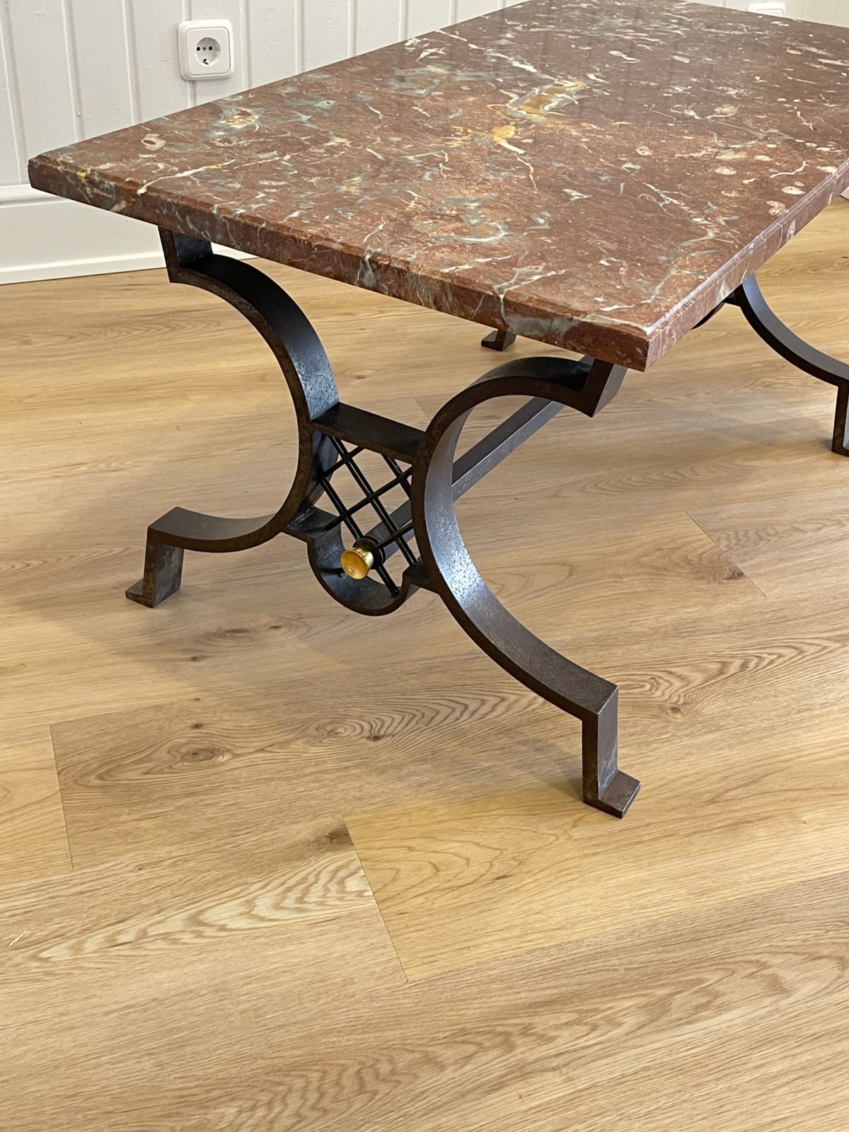 Gilbert Poillerat, Wrought Iron Coffee Table/Mesa de Centro en Hierro Forjado, circa 1945