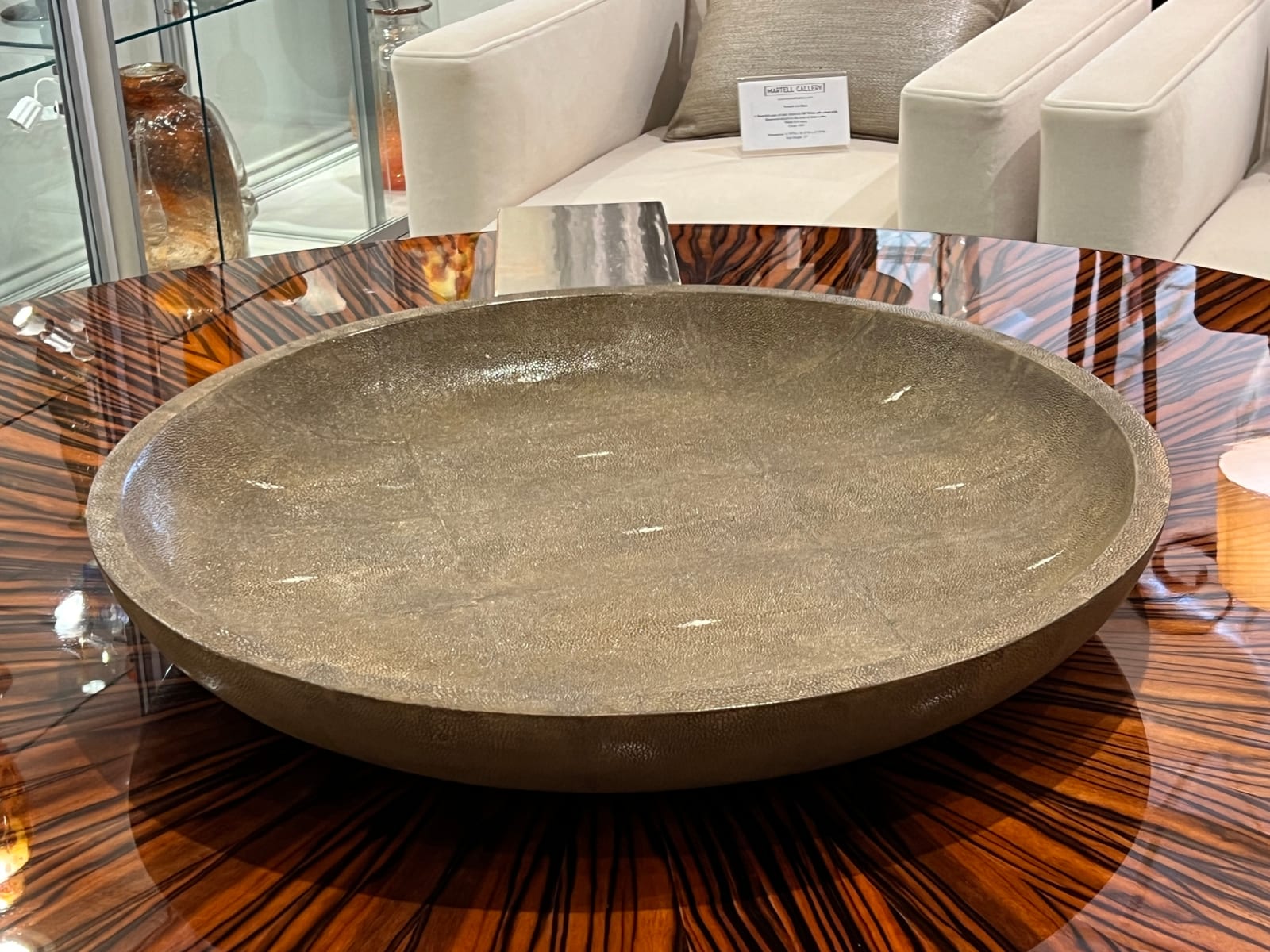 TRAVAIL ART DÉCO, Shagreen Round Center Piece, 2000