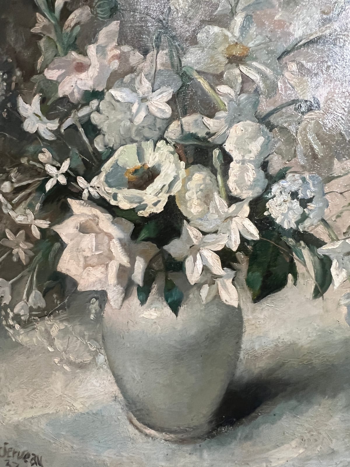 Clement Serveau, White Flowers Bouquet, 1937