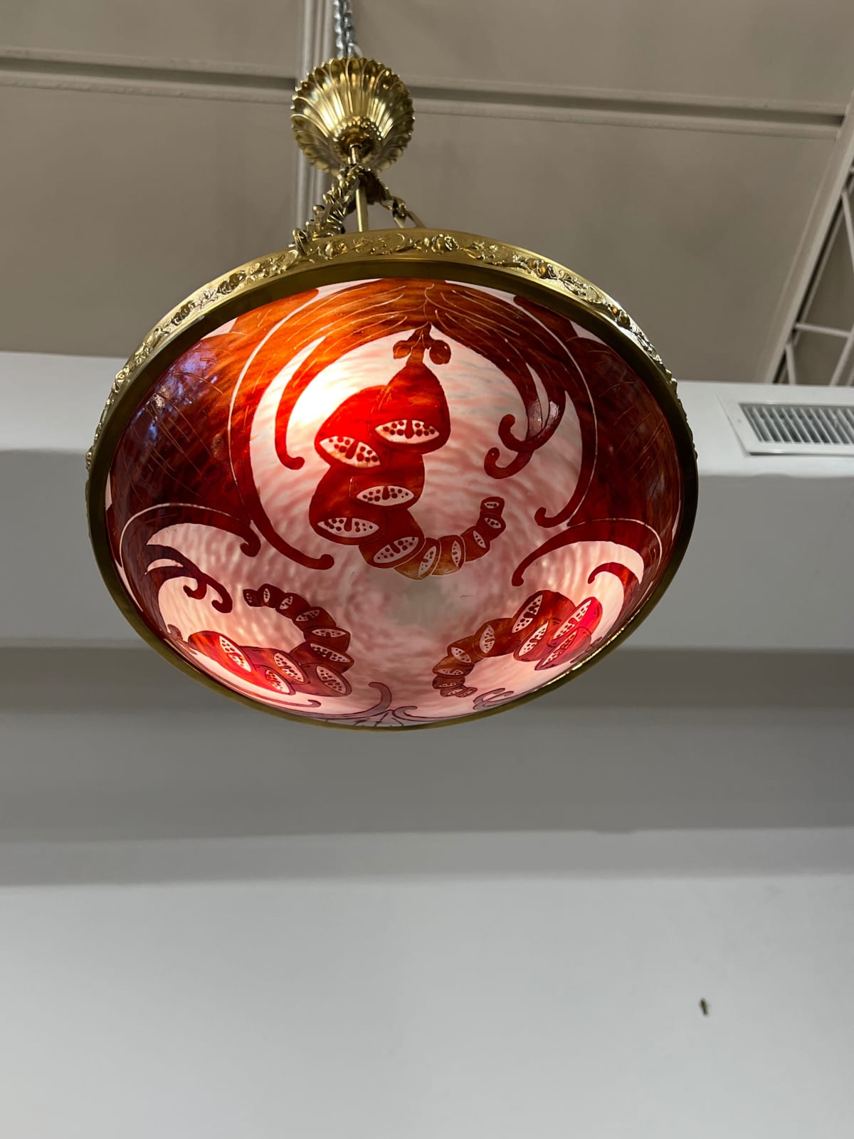 Le Verre Francais, Art Deco "Digitale" Chandelier, 1928