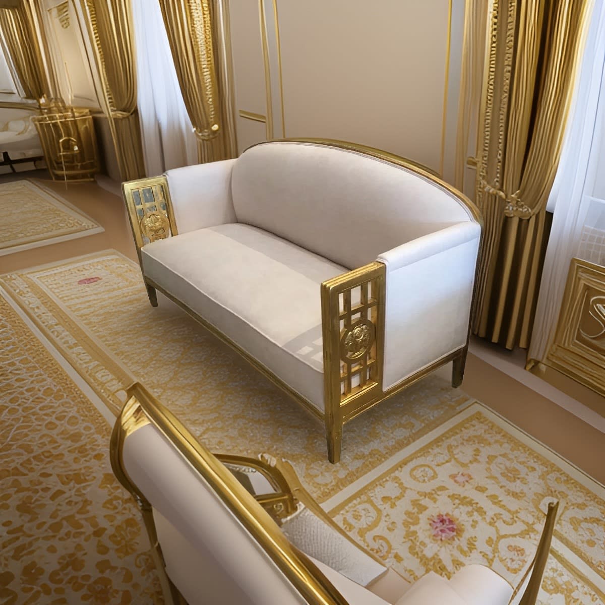 Paul Follot, Art Deco Gilded Salon Canapé (sofa), 1922