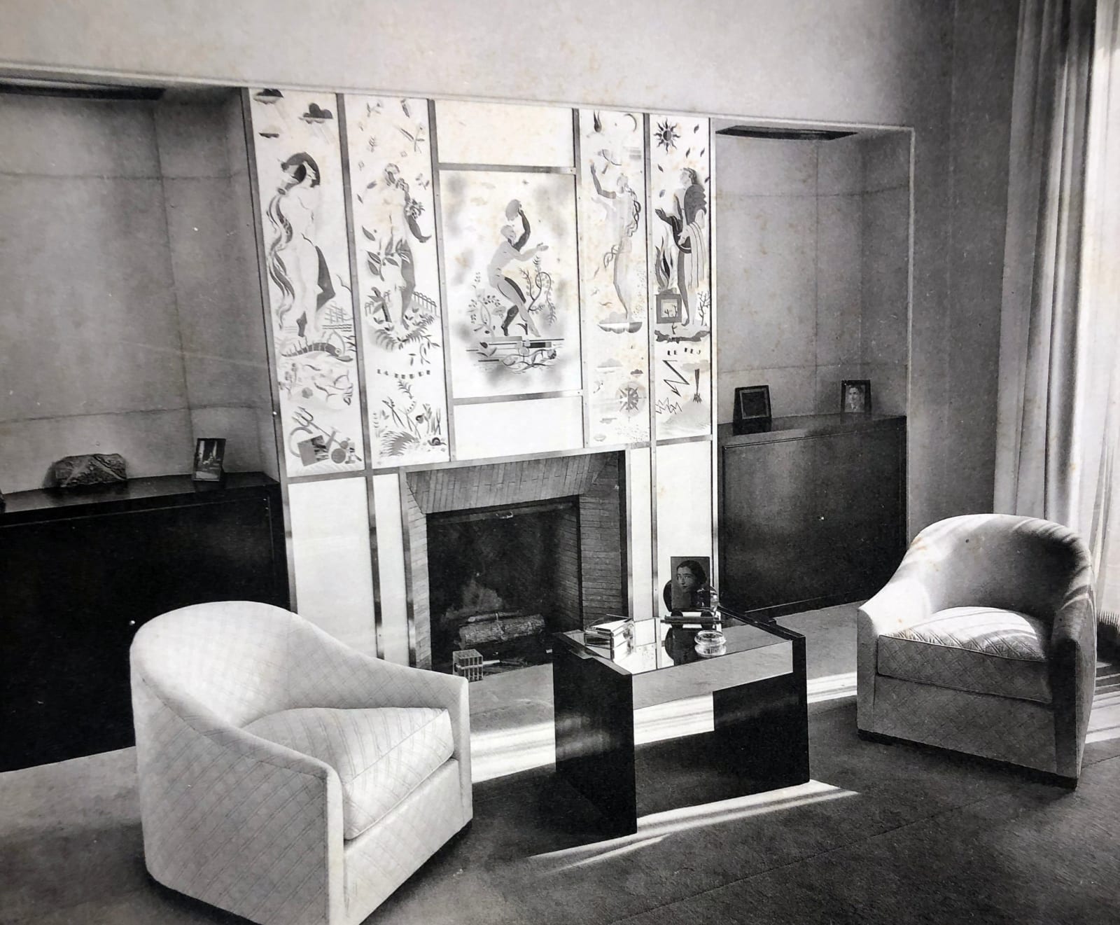 Jacques Adnet, Art Deco Mirror Sidetable, circa 1935