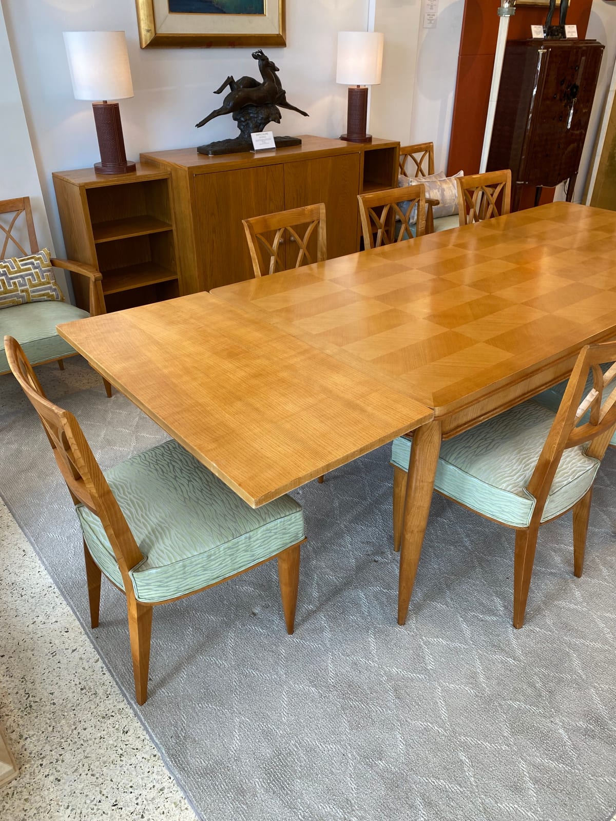Baptistin Spade, Dining Table with 12 chairs , circa 1940