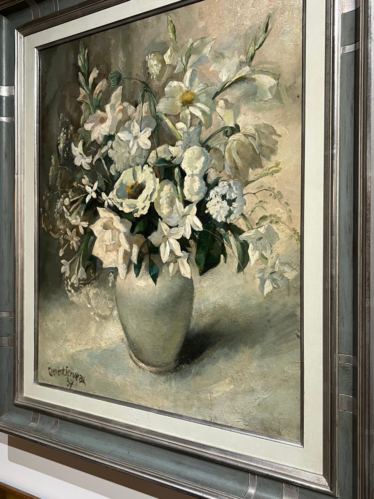 Clement Serveau, White Flowers Bouquet, 1937