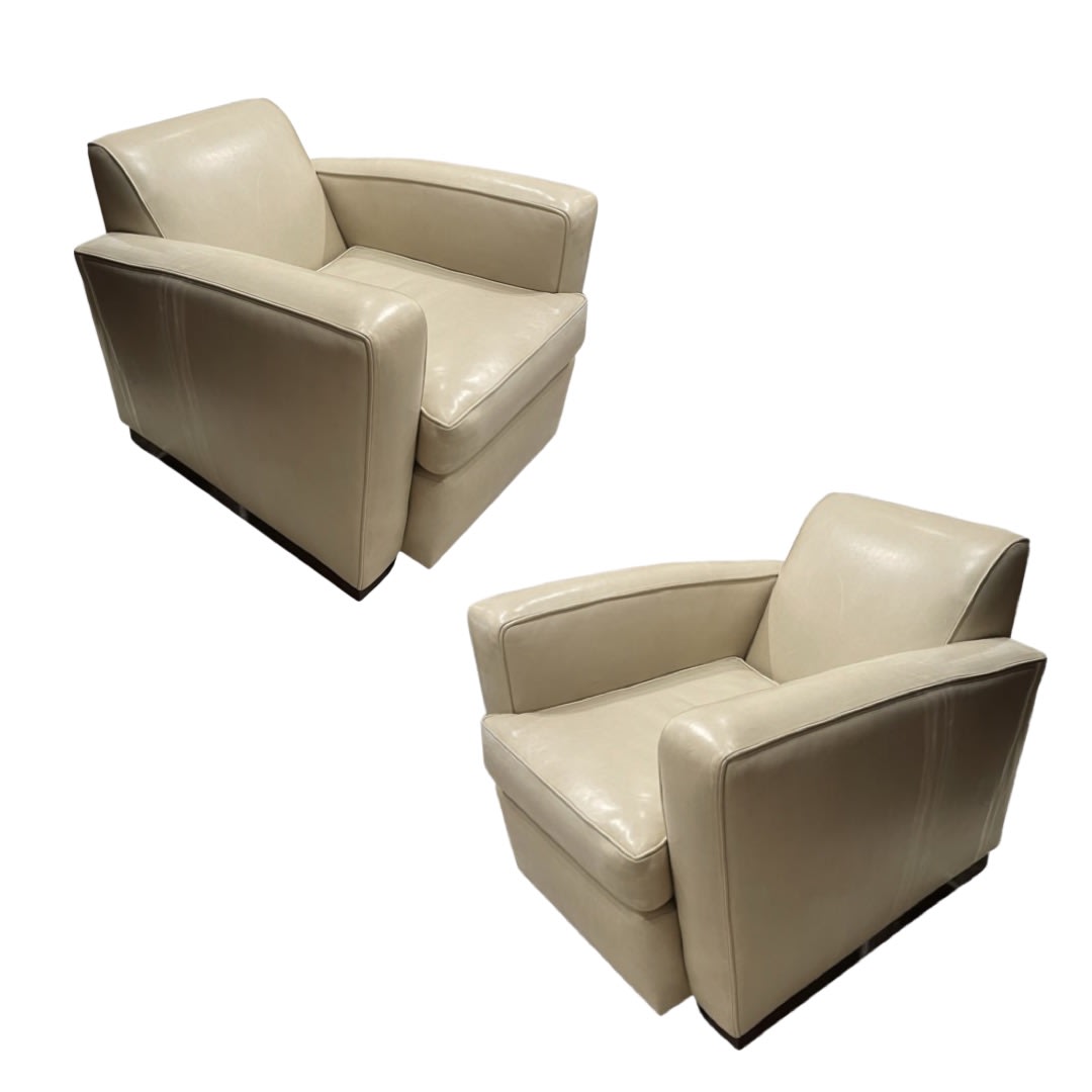 Dominique Paris, Art Deco Club Chairs, 1935
