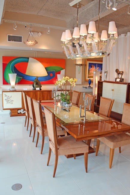 Etienne Kohlmann, Dining Table and Ten Chairs Set, 1940