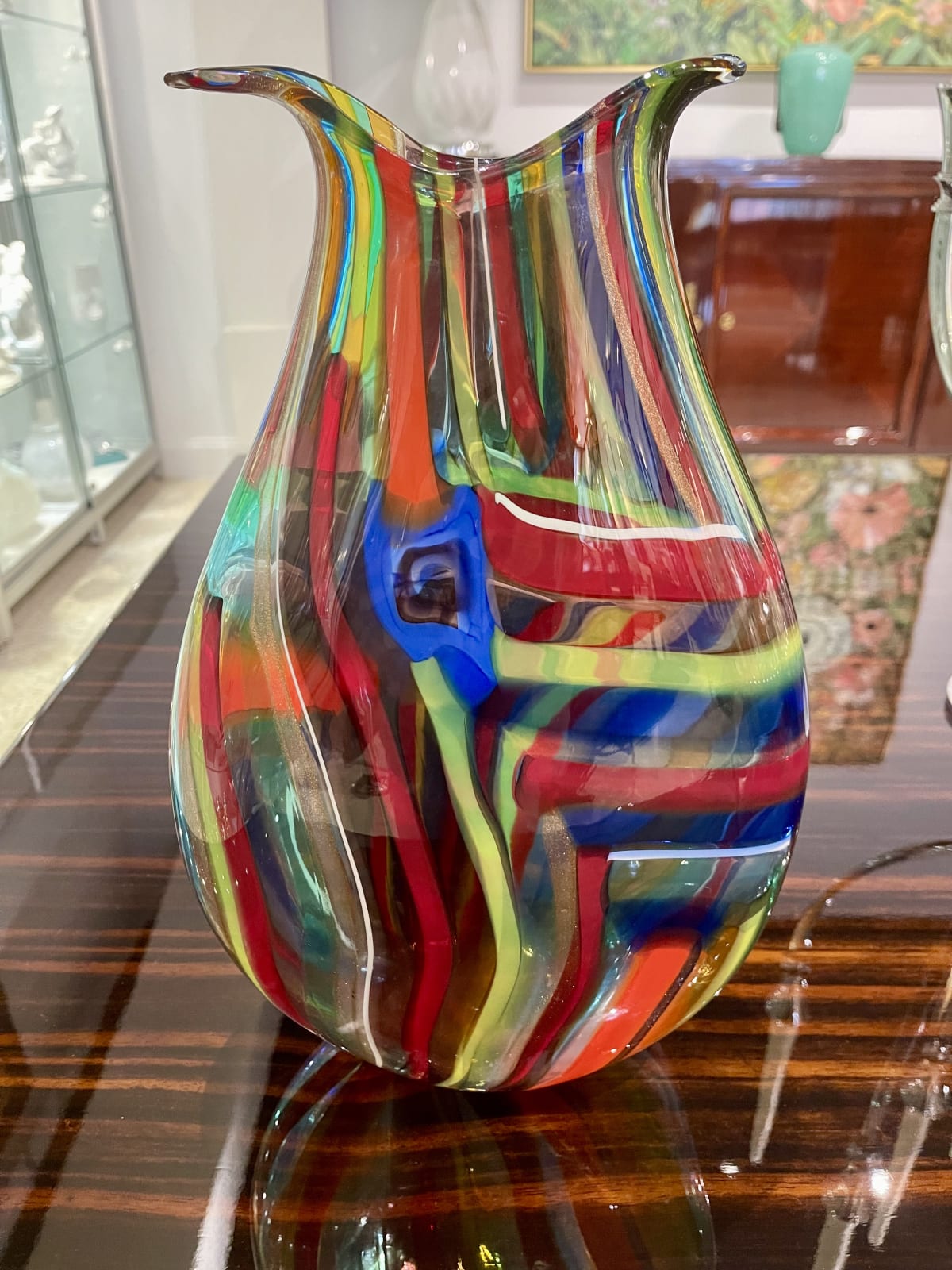 TRAVAIL ART DÉCO, Murano Glass Vase, 1990
