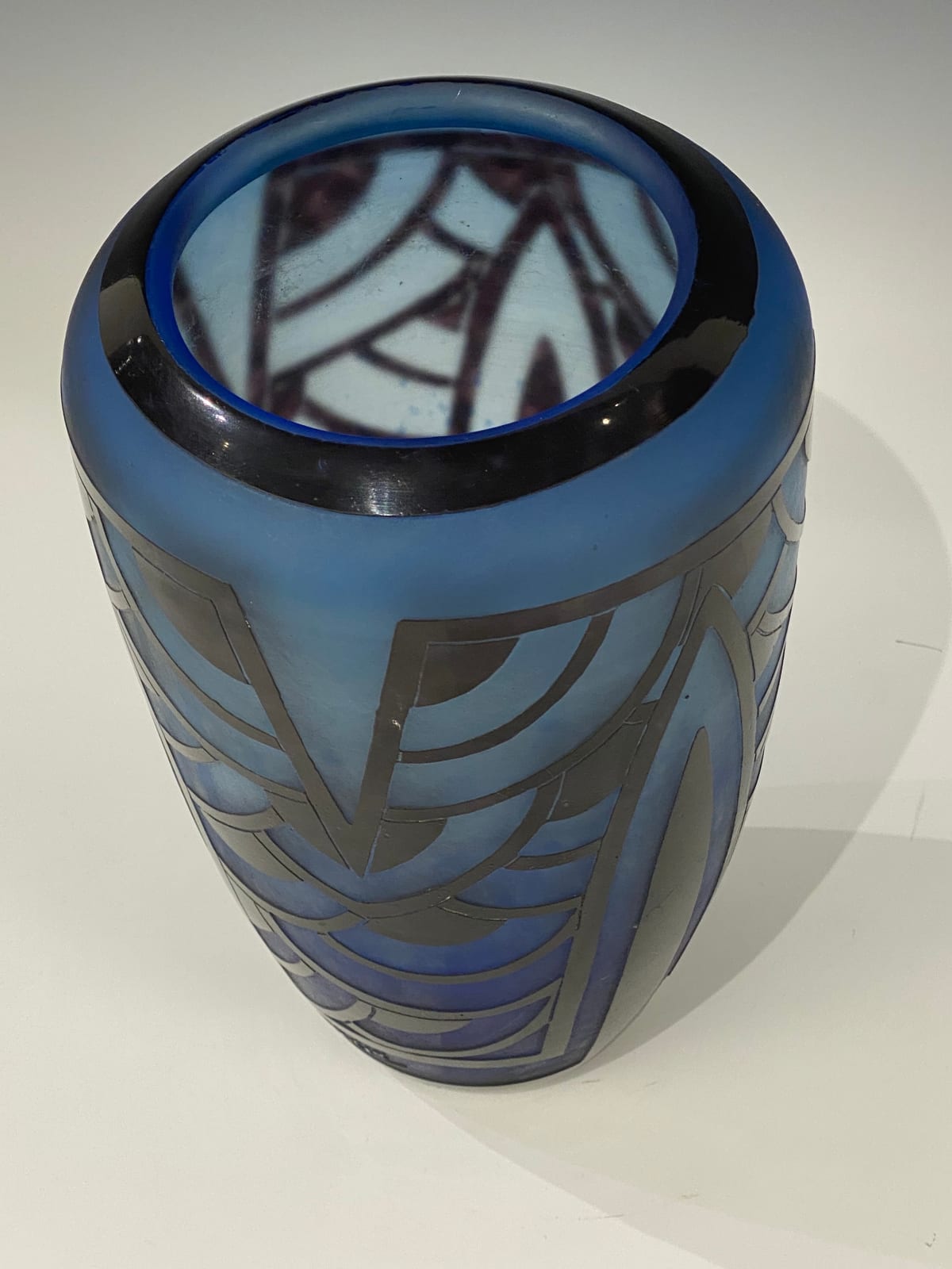 Le Verre Francais, Nénuphars Bleus Vase, 1928