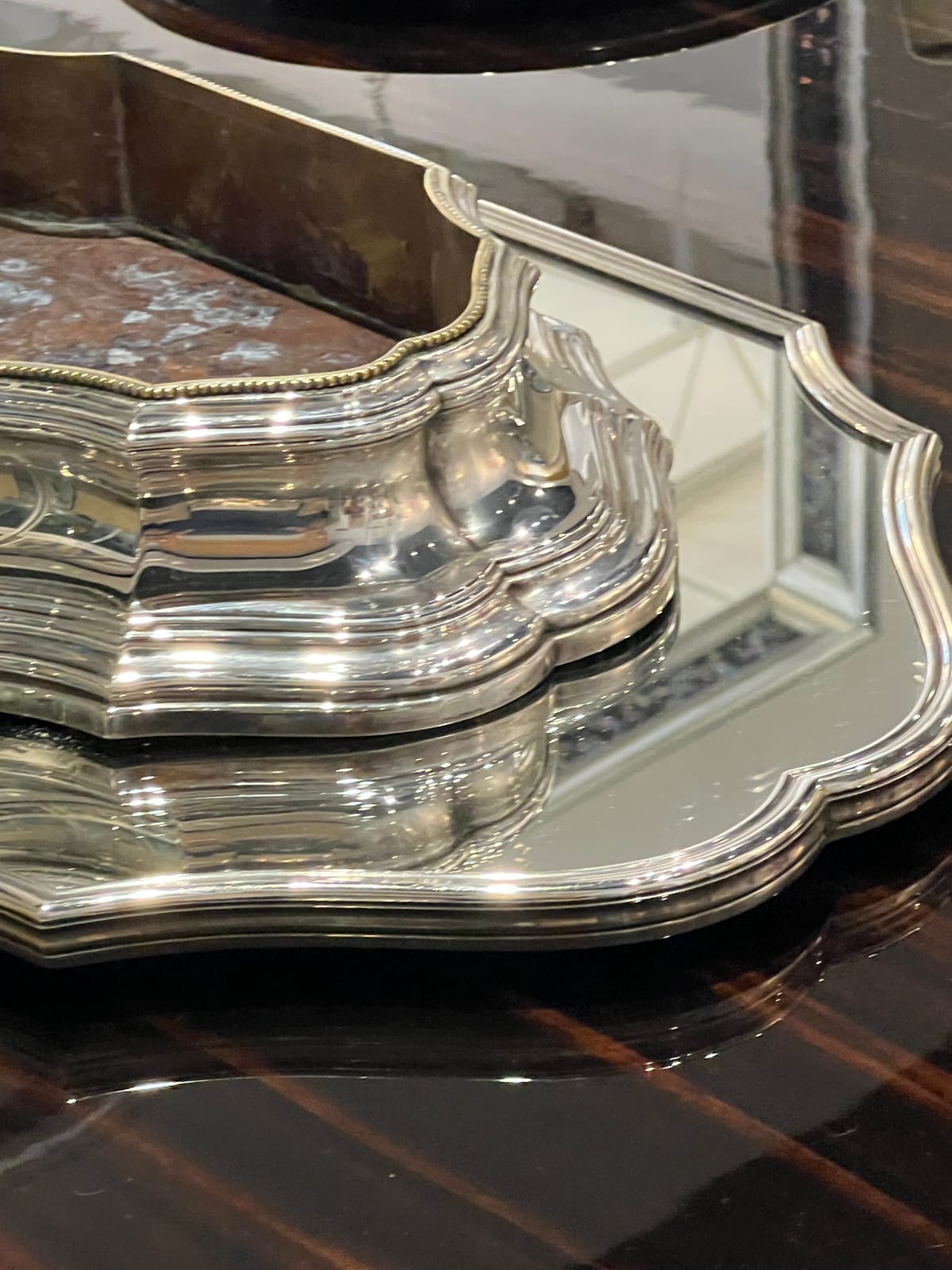 TRAVAIL ART DÉCO, Art Deco Silver Plated Center Piece, 1935