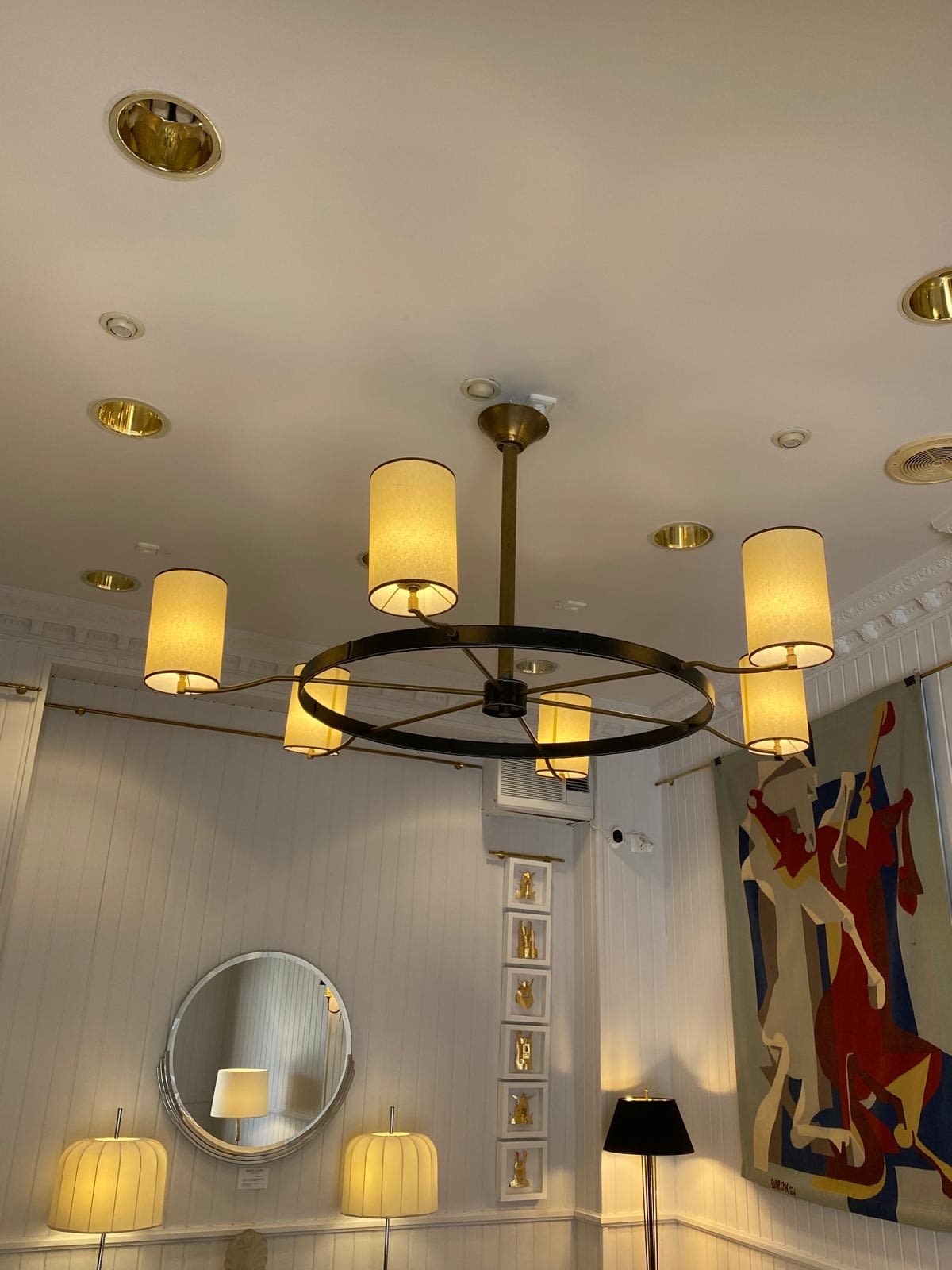 Jacques Adnet, Chandelier/Candelabro, 1955