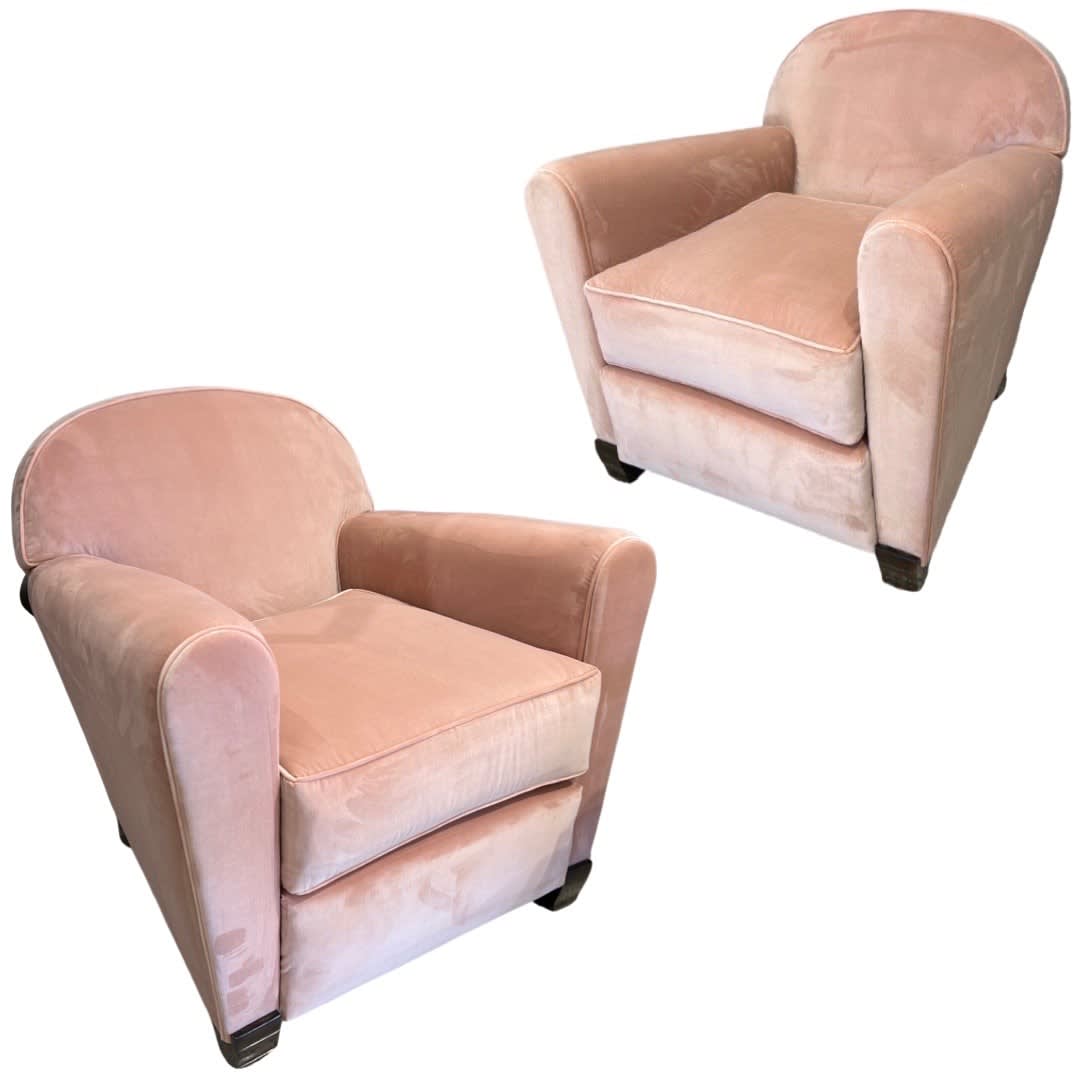 Jules Leleu, Art Deco Club Chairs, 1945