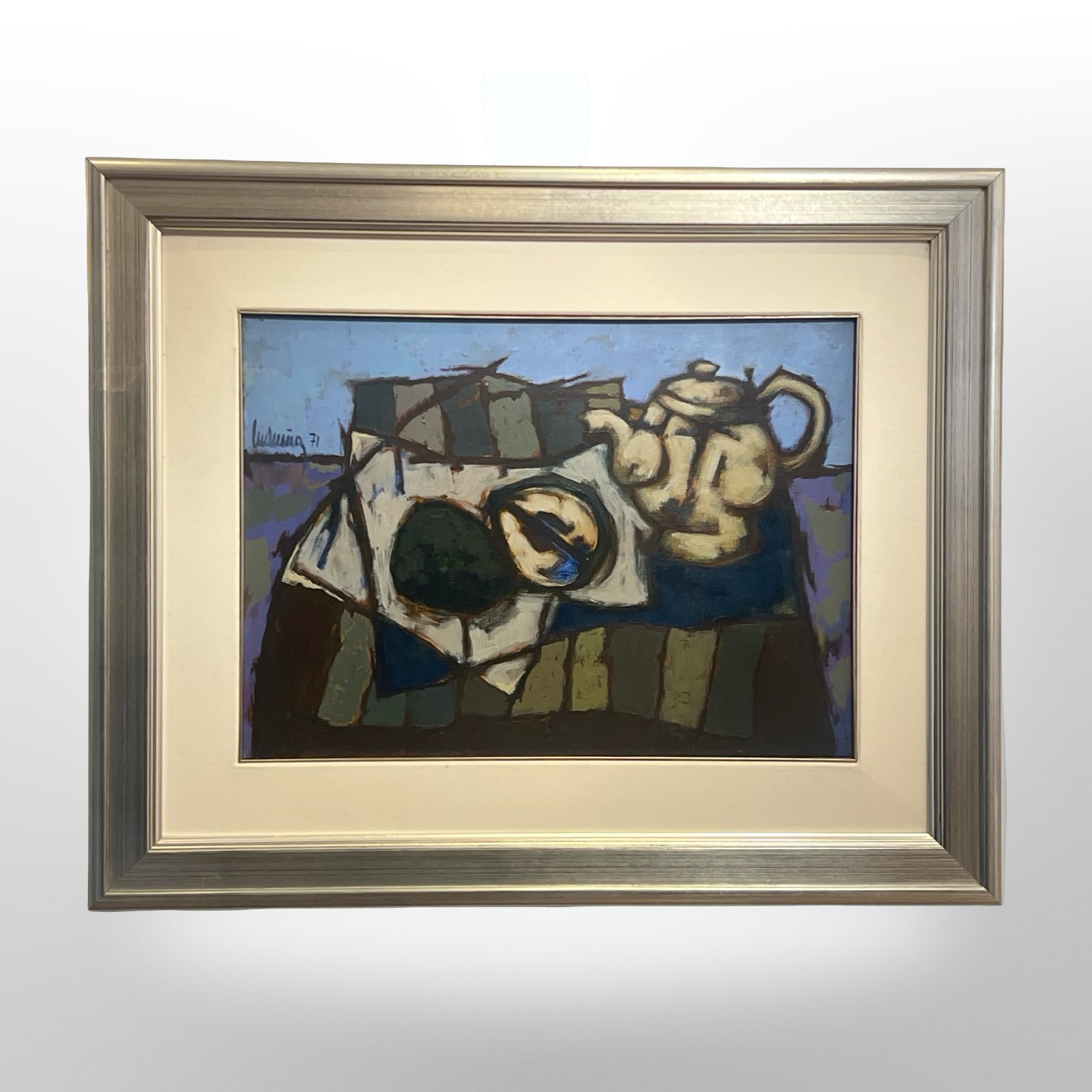 TRAVAIL ART DÉCO, Blue painting, 1971