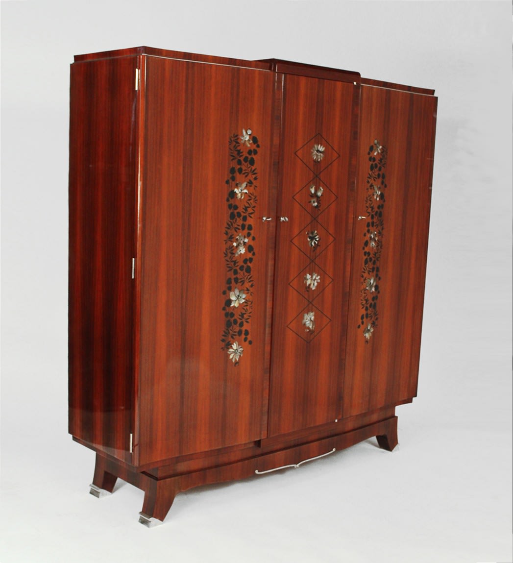 Jules Leleu, Rosewood Inlay Cabinet, Circa 1937